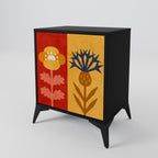 SCANDIC FLOWERET Sideboard mit 1 Tür in Schwarz