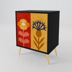 SCANDIC FLOWERET Sideboard mit 1 Tür in Schwarz