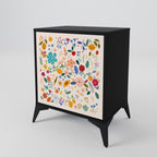 FLORAL COMBINATION Sideboard mit 1 Tür in Schwarz