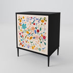FLORAL COMBINATION Sideboard mit 1 Tür in Schwarz