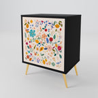 FLORAL COMBINATION Sideboard mit 1 Tür in Schwarz