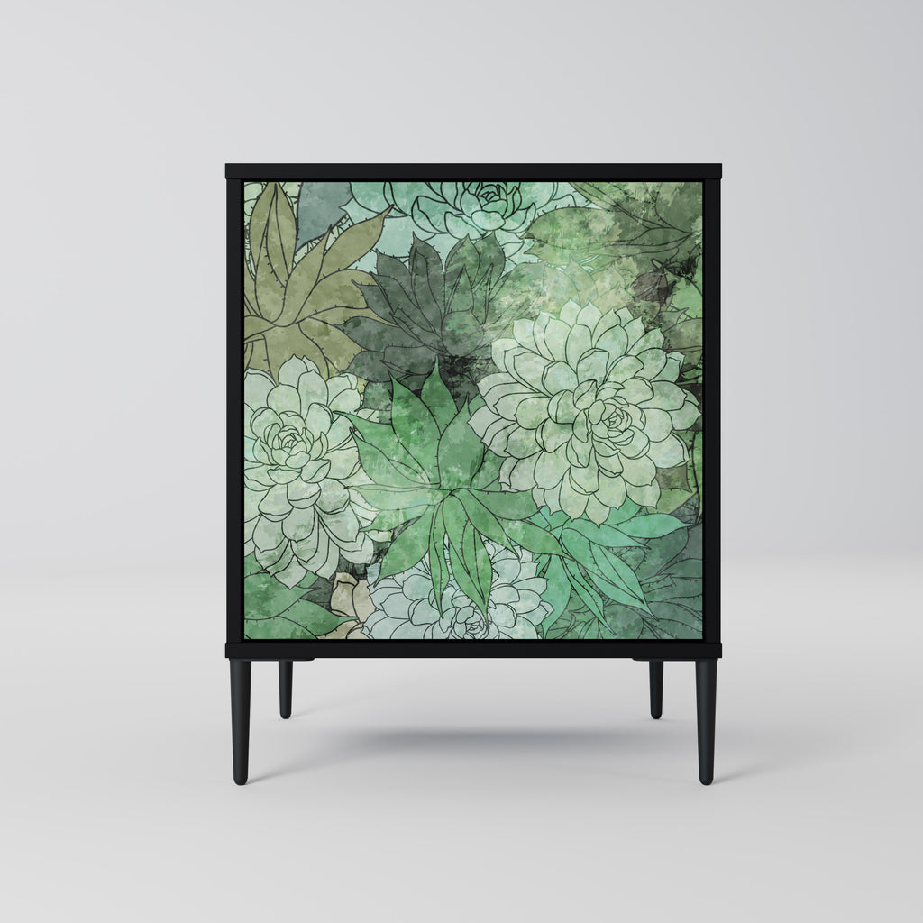 SUCCULENT CLUSTER Sideboard mit 1 Tür in Schwarz