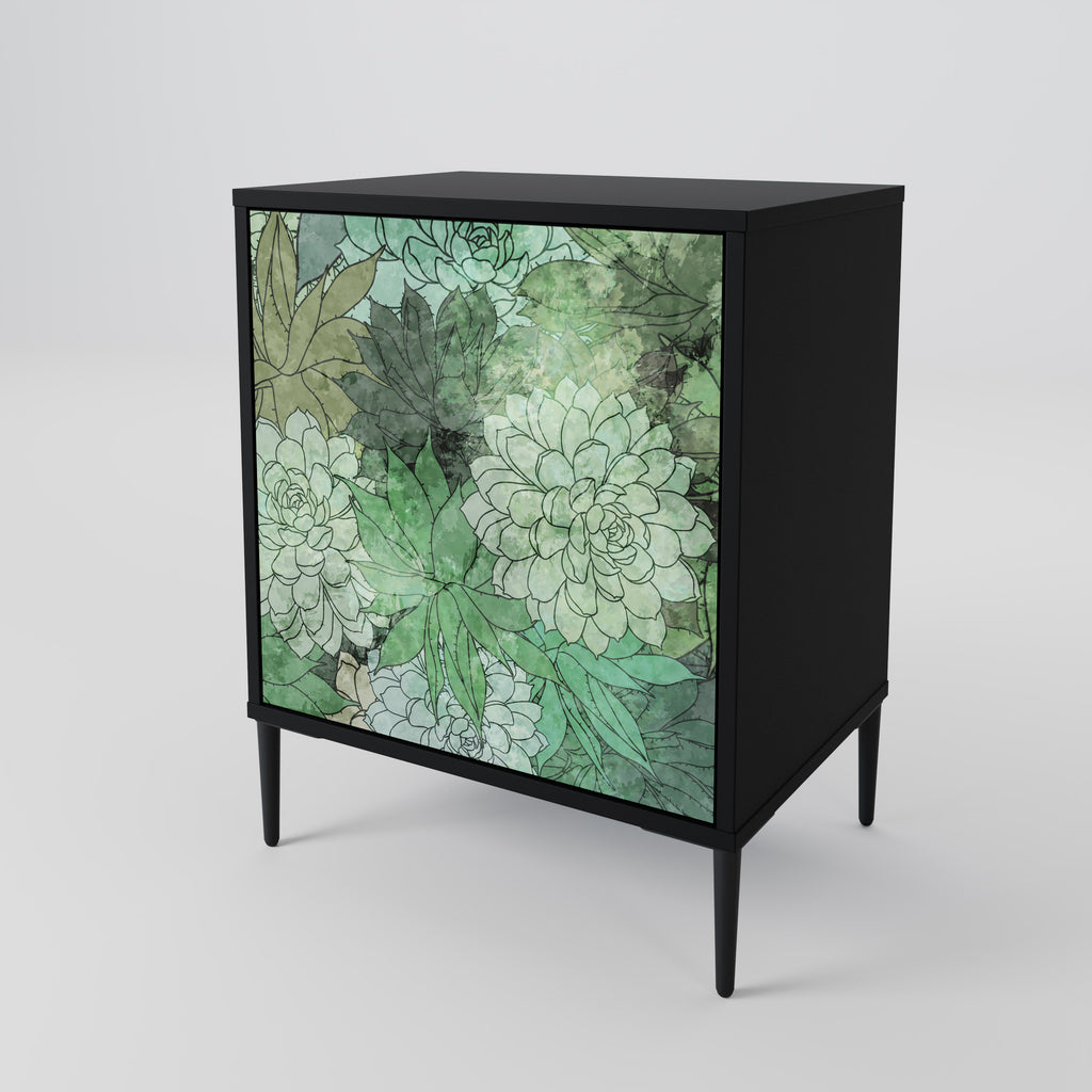 SUCCULENT CLUSTER Sideboard mit 1 Tür in Schwarz
