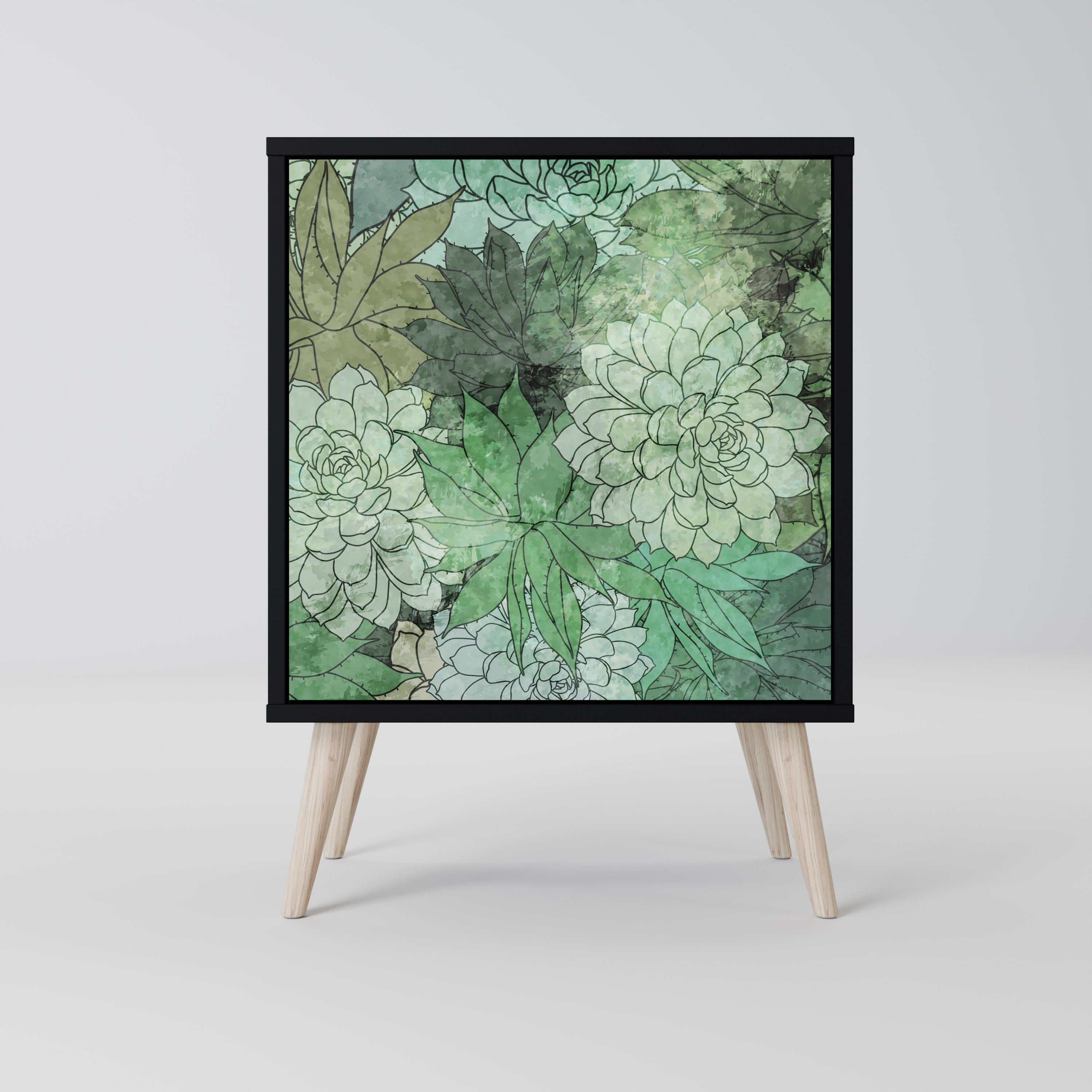 SUCCULENT CLUSTER Sideboard mit 1 Tür in Schwarz