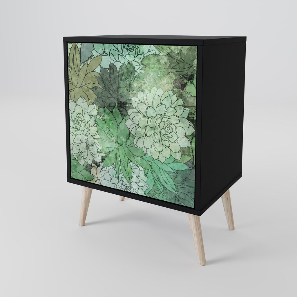 SUCCULENT CLUSTER Sideboard mit 1 Tür in Schwarz