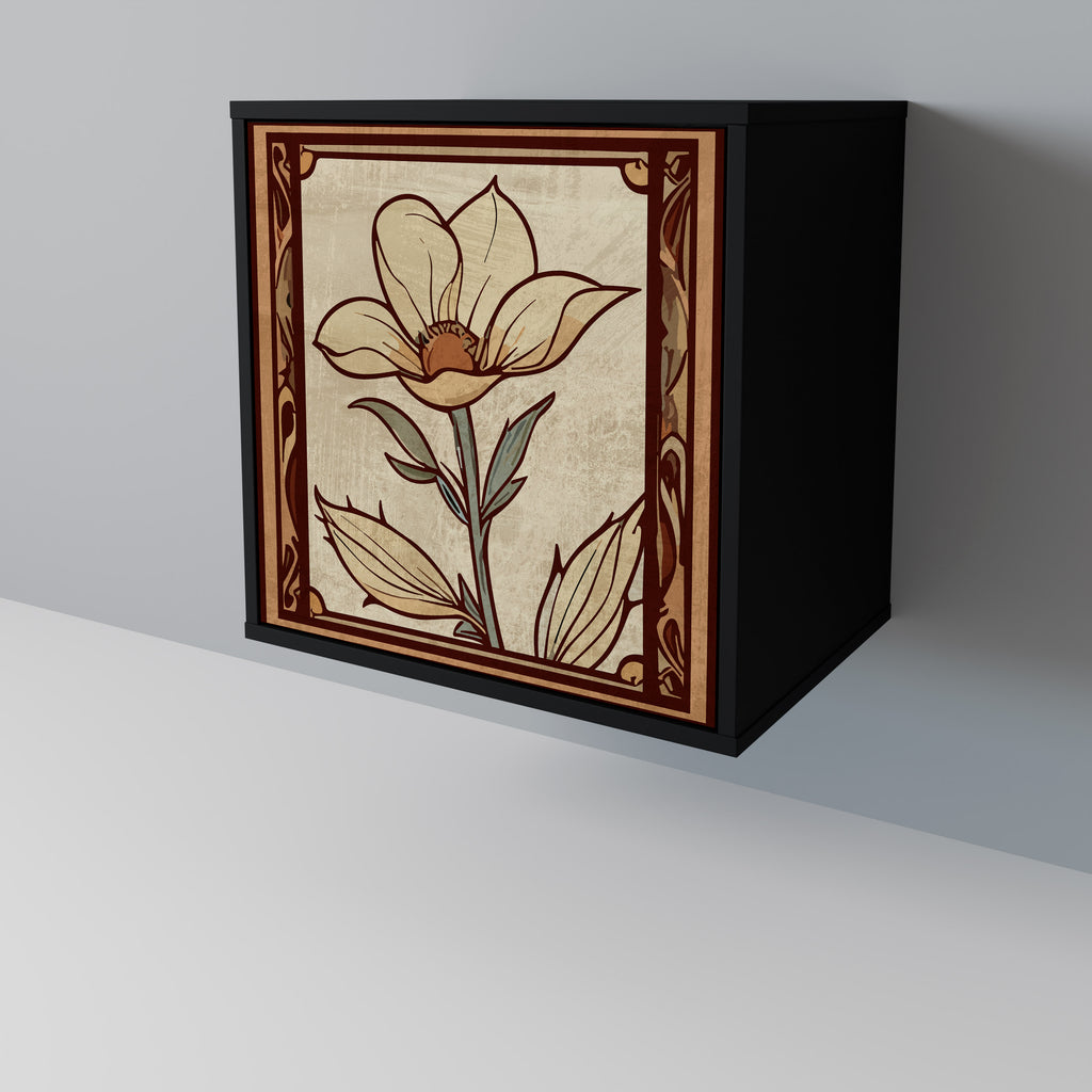 TIMELESS FLORA Sideboard mit 1 Tür in Schwarz