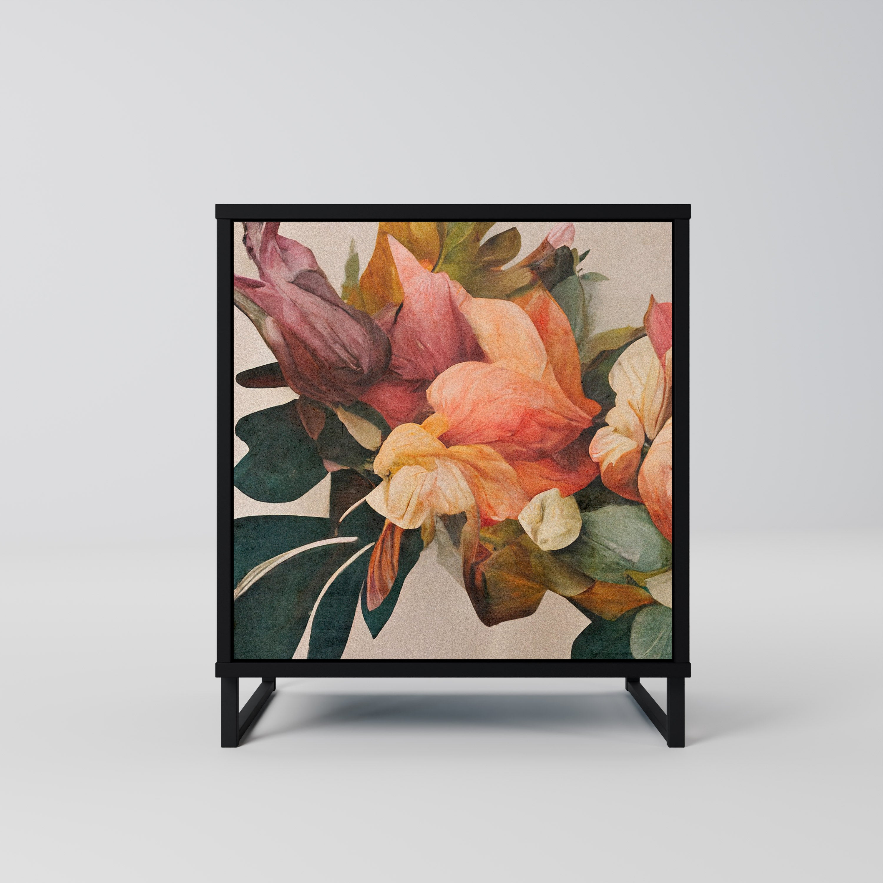 STYLISH BEAUTY Sideboard mit 1 Tür in Schwarz