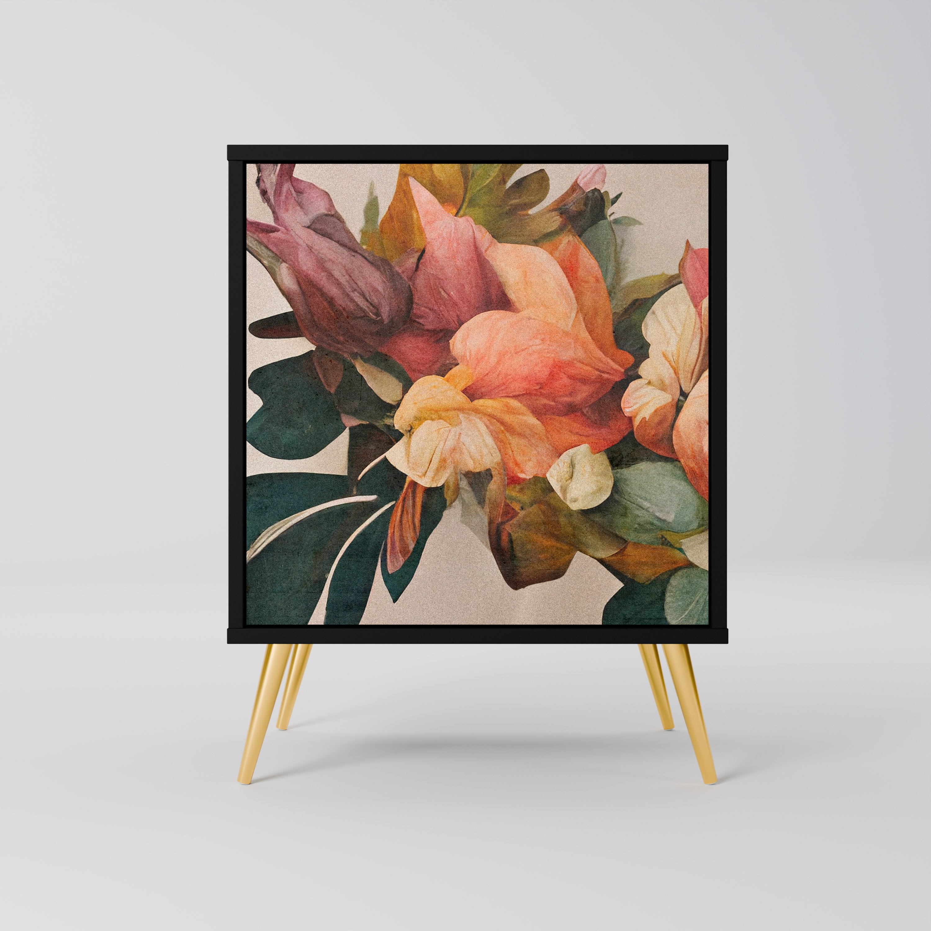 STYLISH BEAUTY Sideboard mit 1 Tür in Schwarz