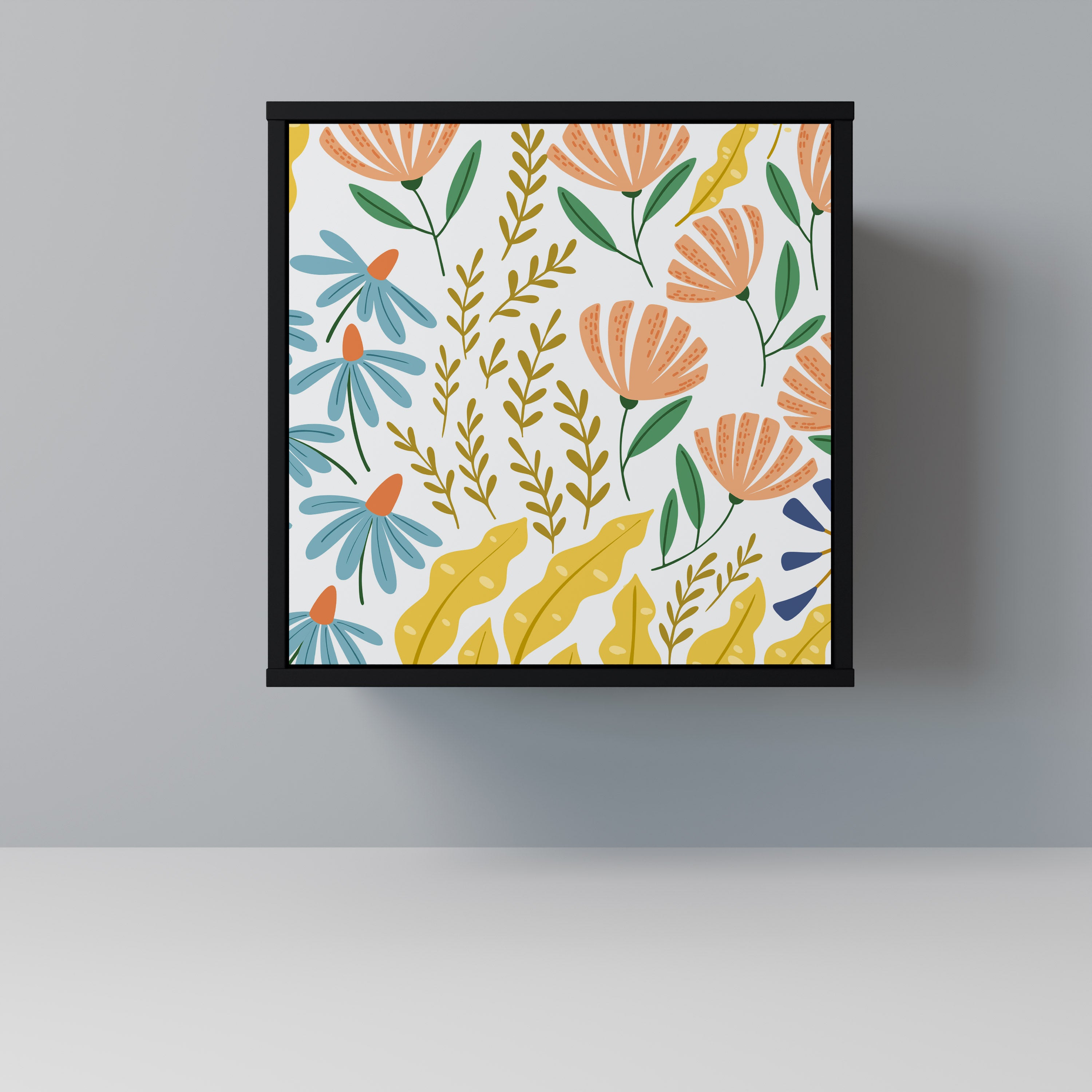 HELLO SPRING Sideboard mit 1 Tür in Schwarz