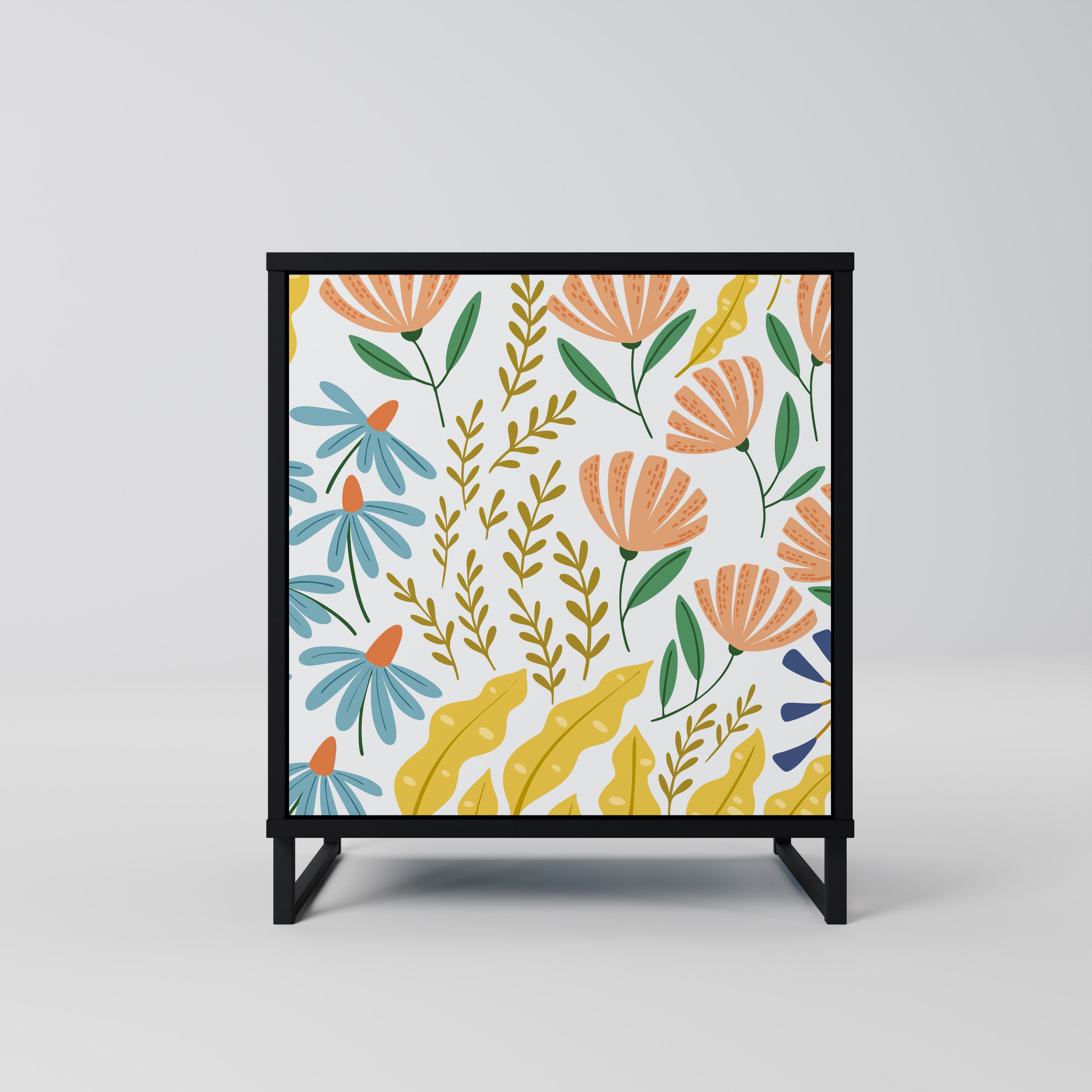 HELLO SPRING Sideboard mit 1 Tür in Schwarz