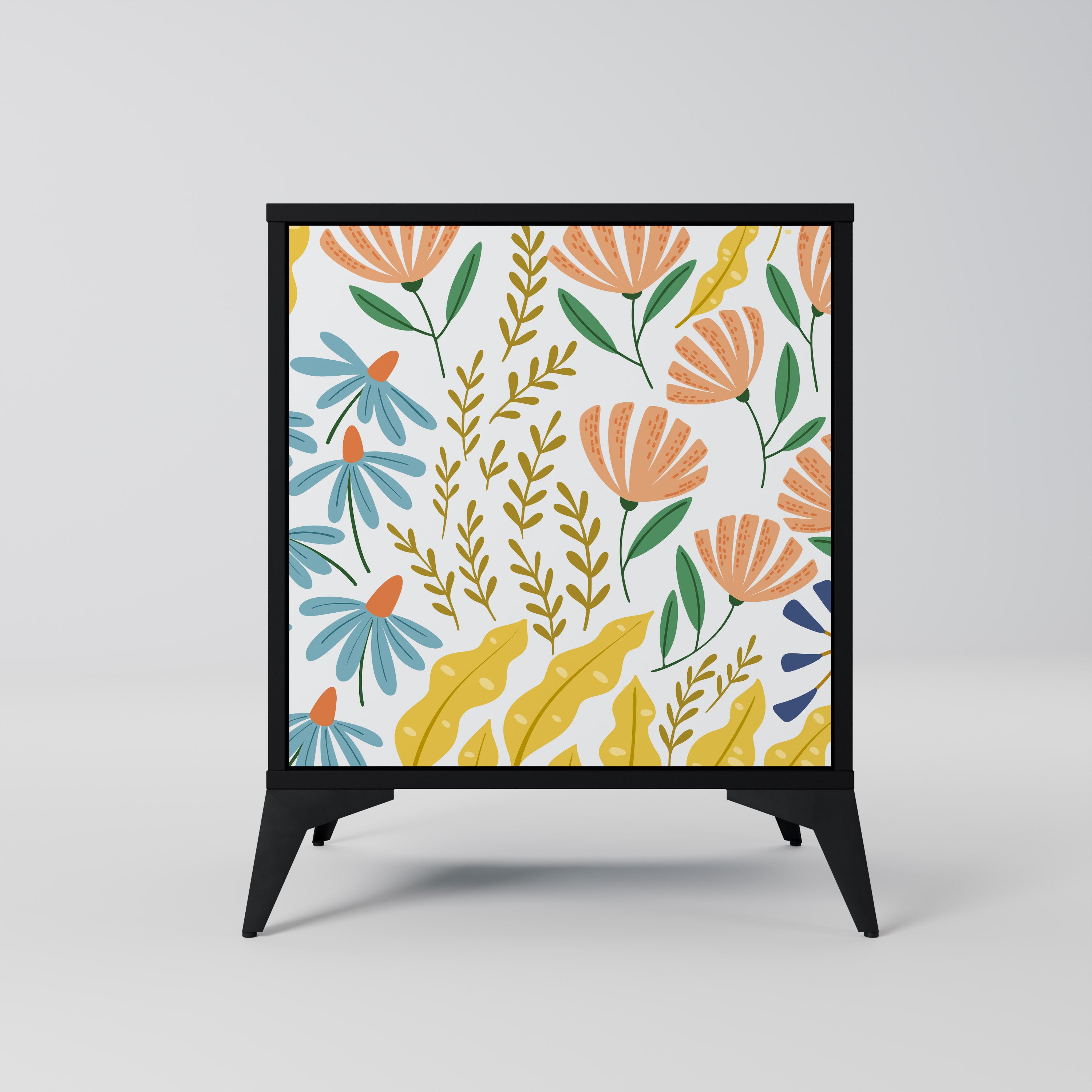 HELLO SPRING Sideboard mit 1 Tür in Schwarz