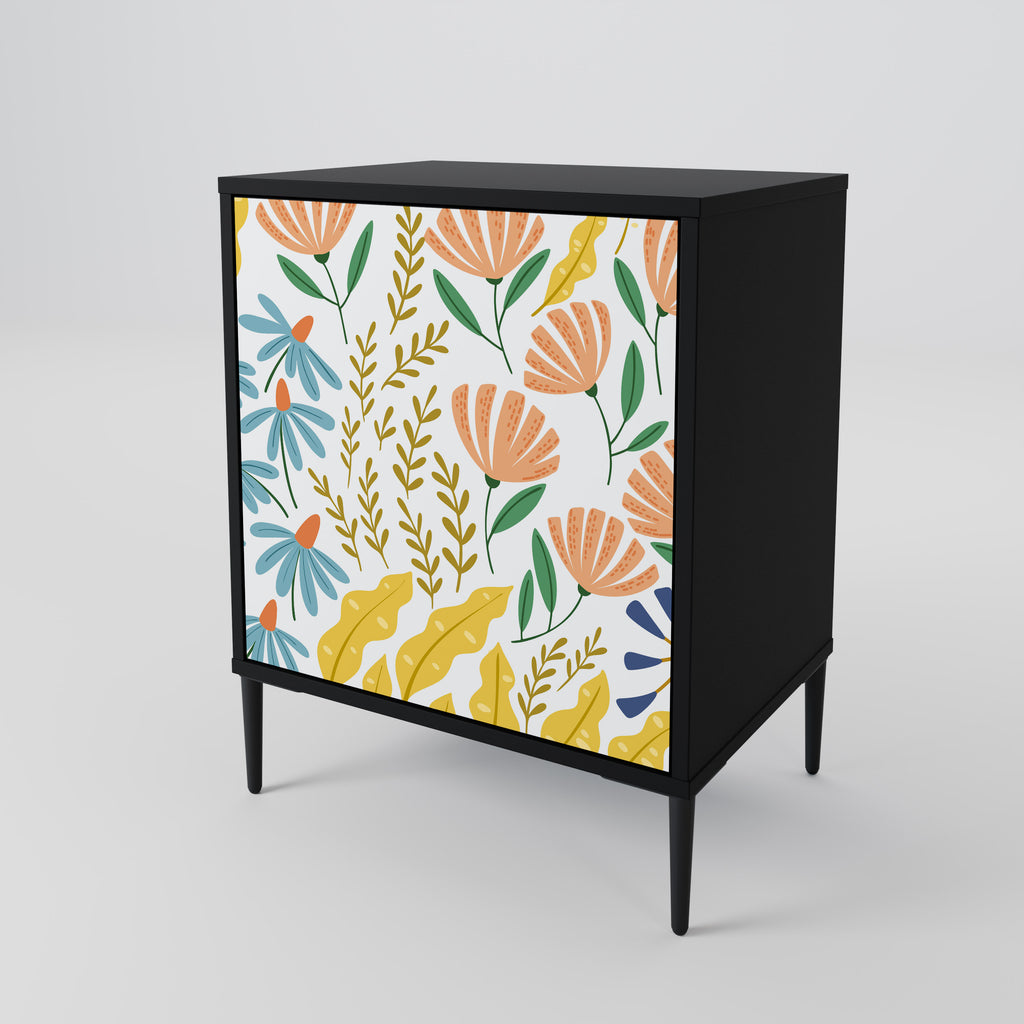 HELLO SPRING Sideboard mit 1 Tür in Schwarz