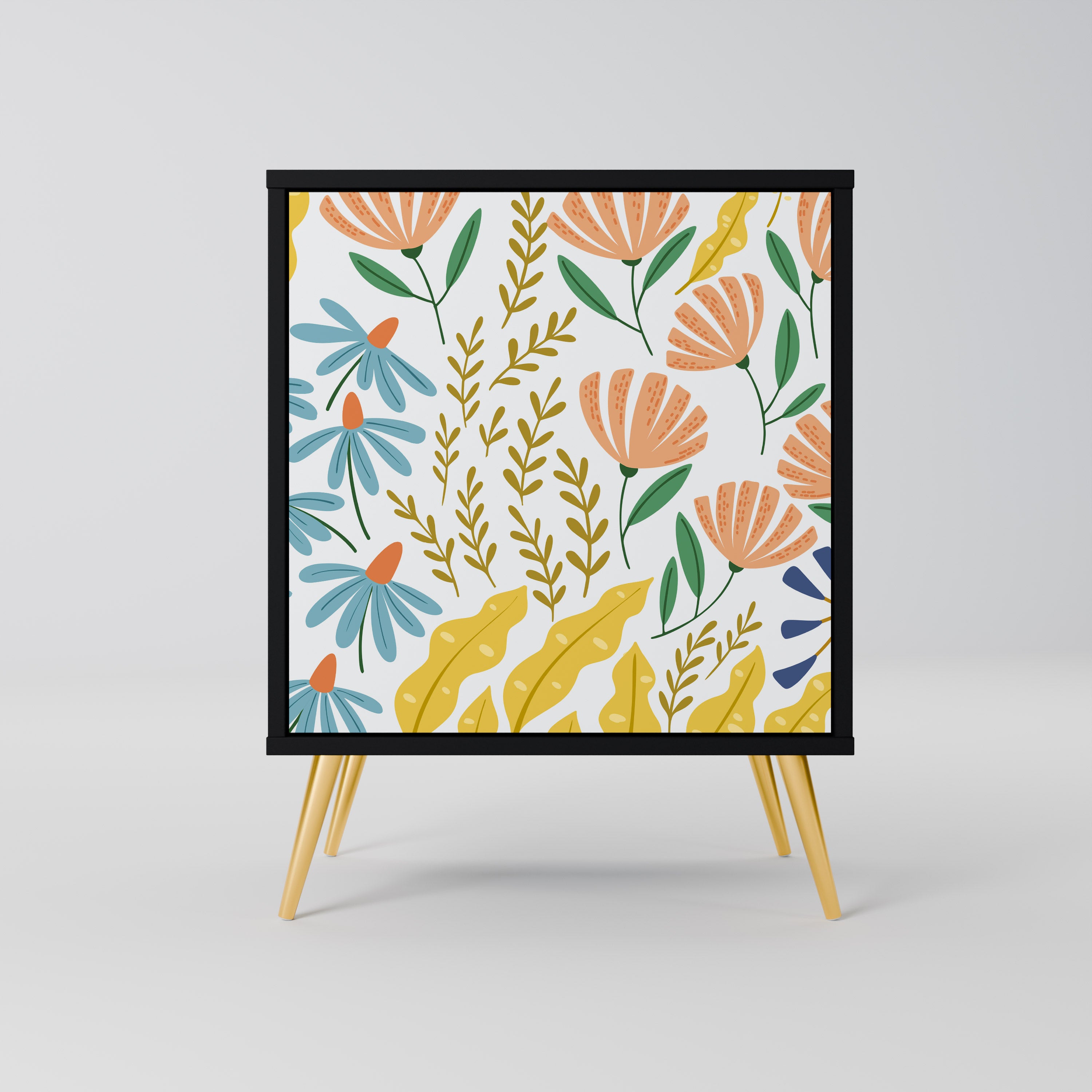 HELLO SPRING Sideboard mit 1 Tür in Schwarz