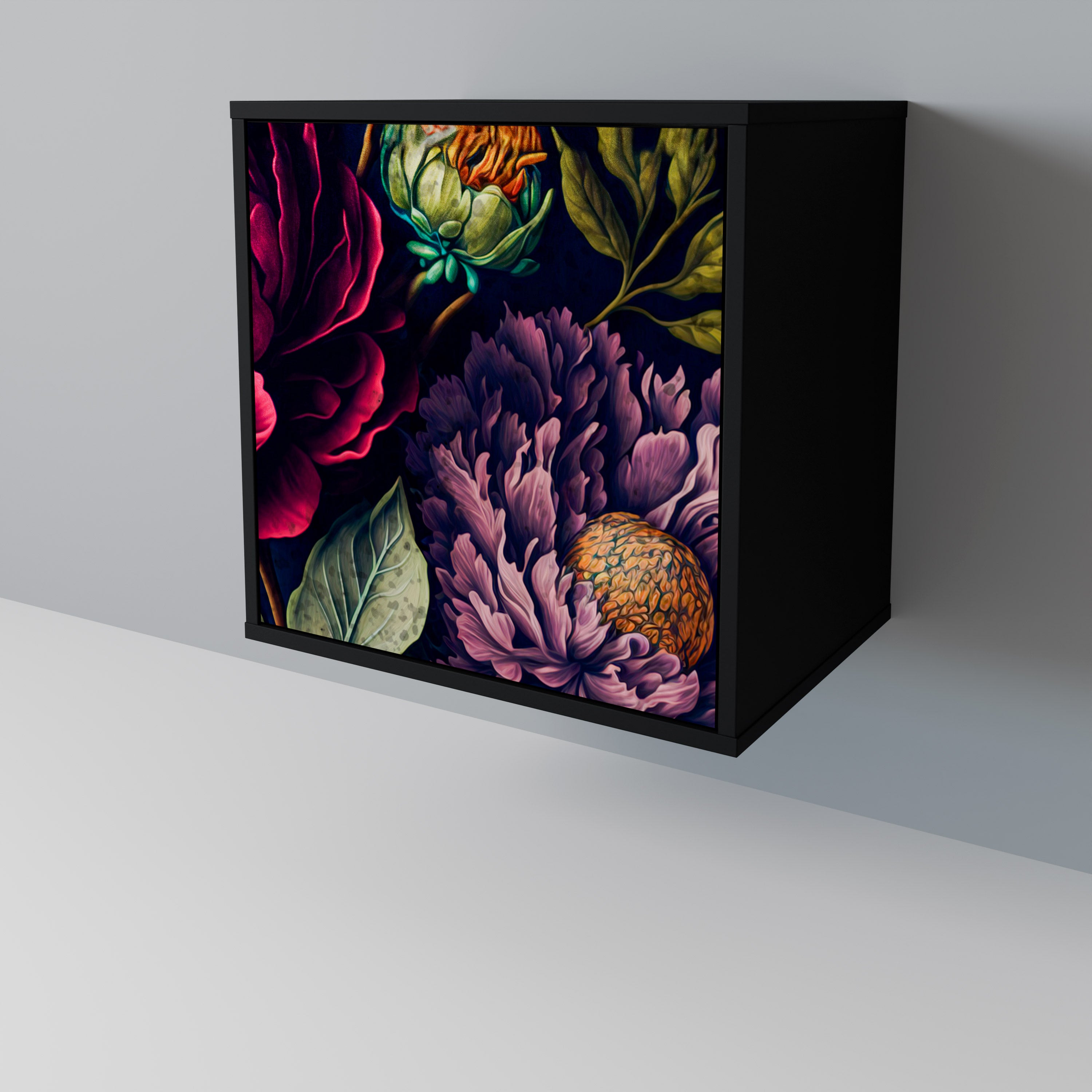 BLOOMING ELEGANCE Sideboard mit 1 Tür in Schwarz