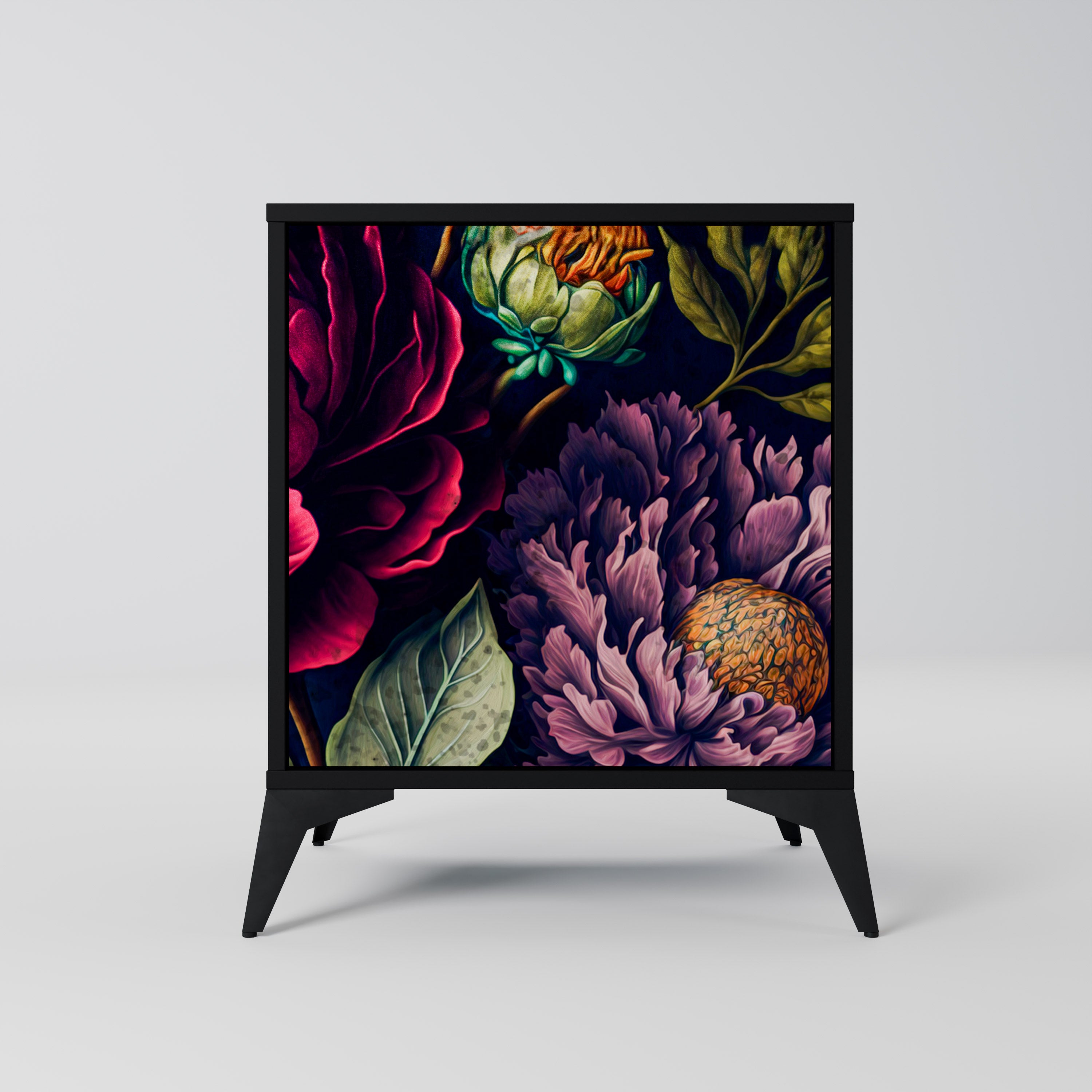 BLOOMING ELEGANCE Sideboard mit 1 Tür in Schwarz