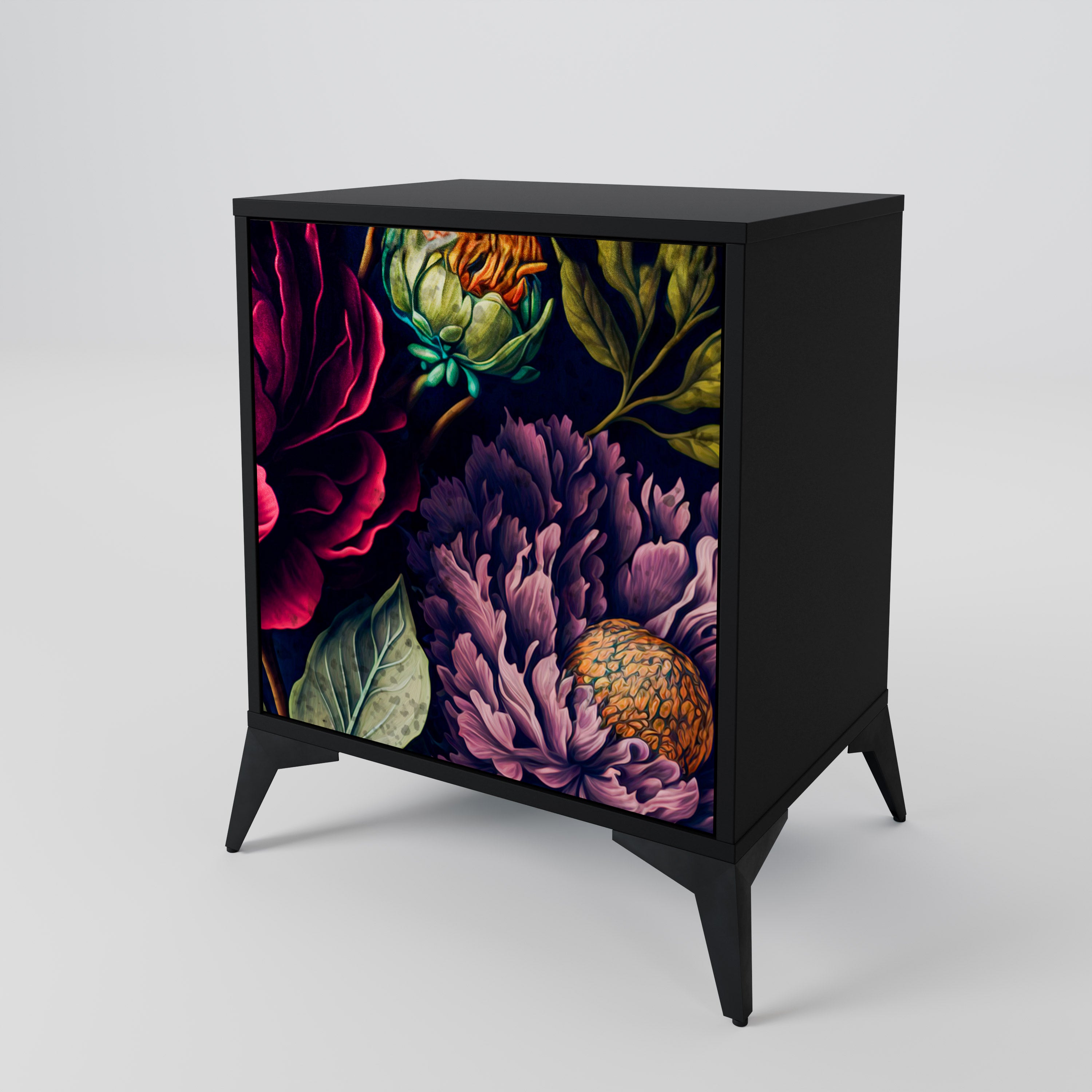 BLOOMING ELEGANCE Sideboard mit 1 Tür in Schwarz