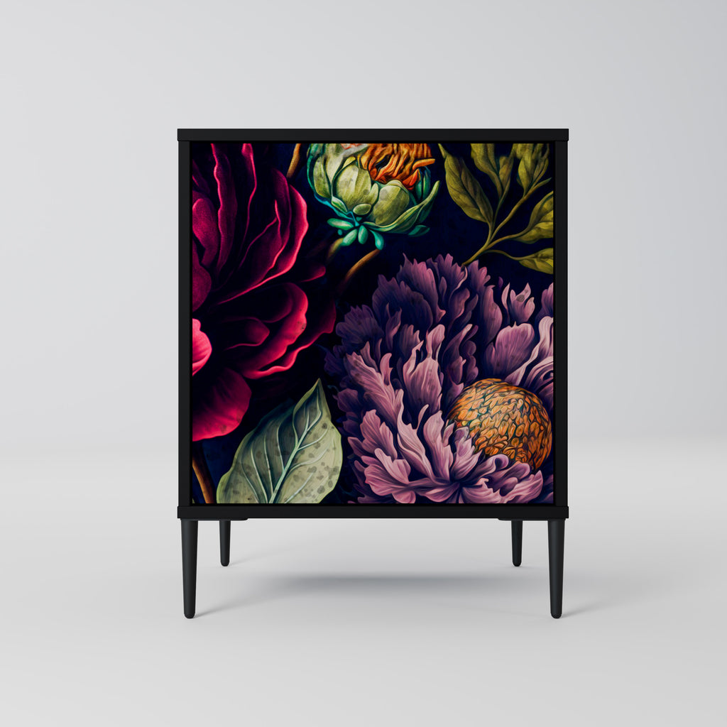 BLOOMING ELEGANCE Sideboard mit 1 Tür in Schwarz