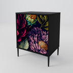 BLOOMING ELEGANCE Sideboard mit 1 Tür in Schwarz