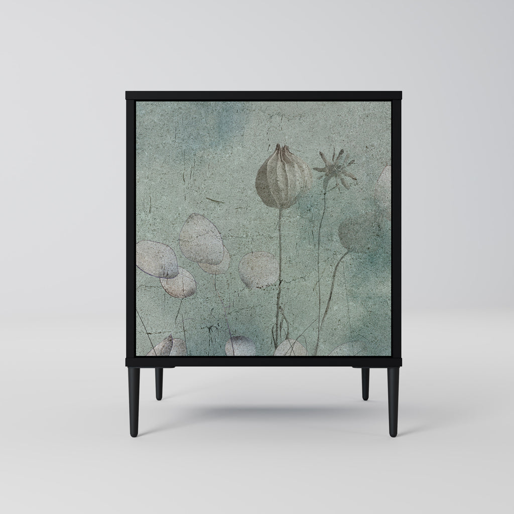 NIGHT LADY Sideboard mit 1 Tür in Schwarz