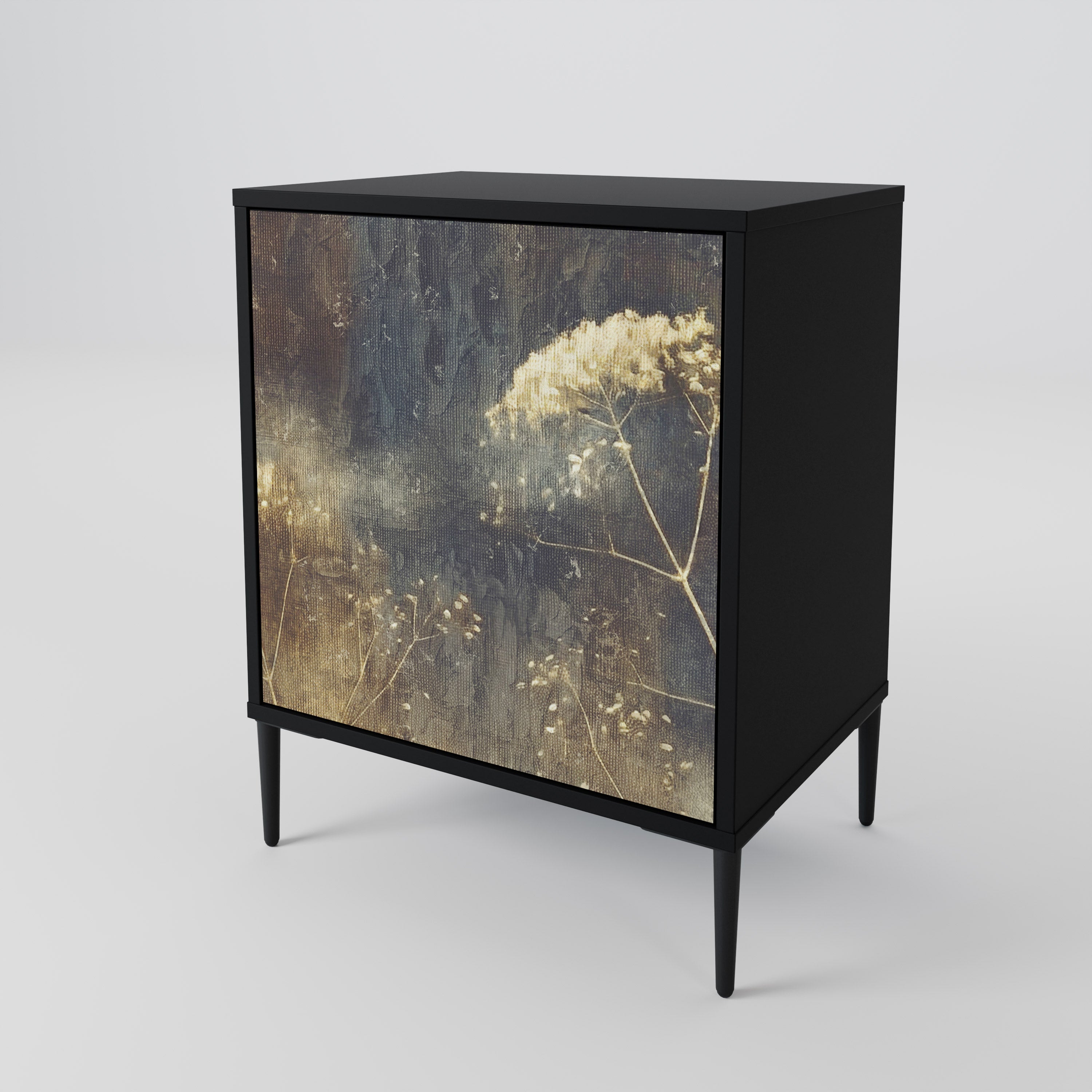 GENTLE POWER Sideboard mit 1 Tür in Schwarz