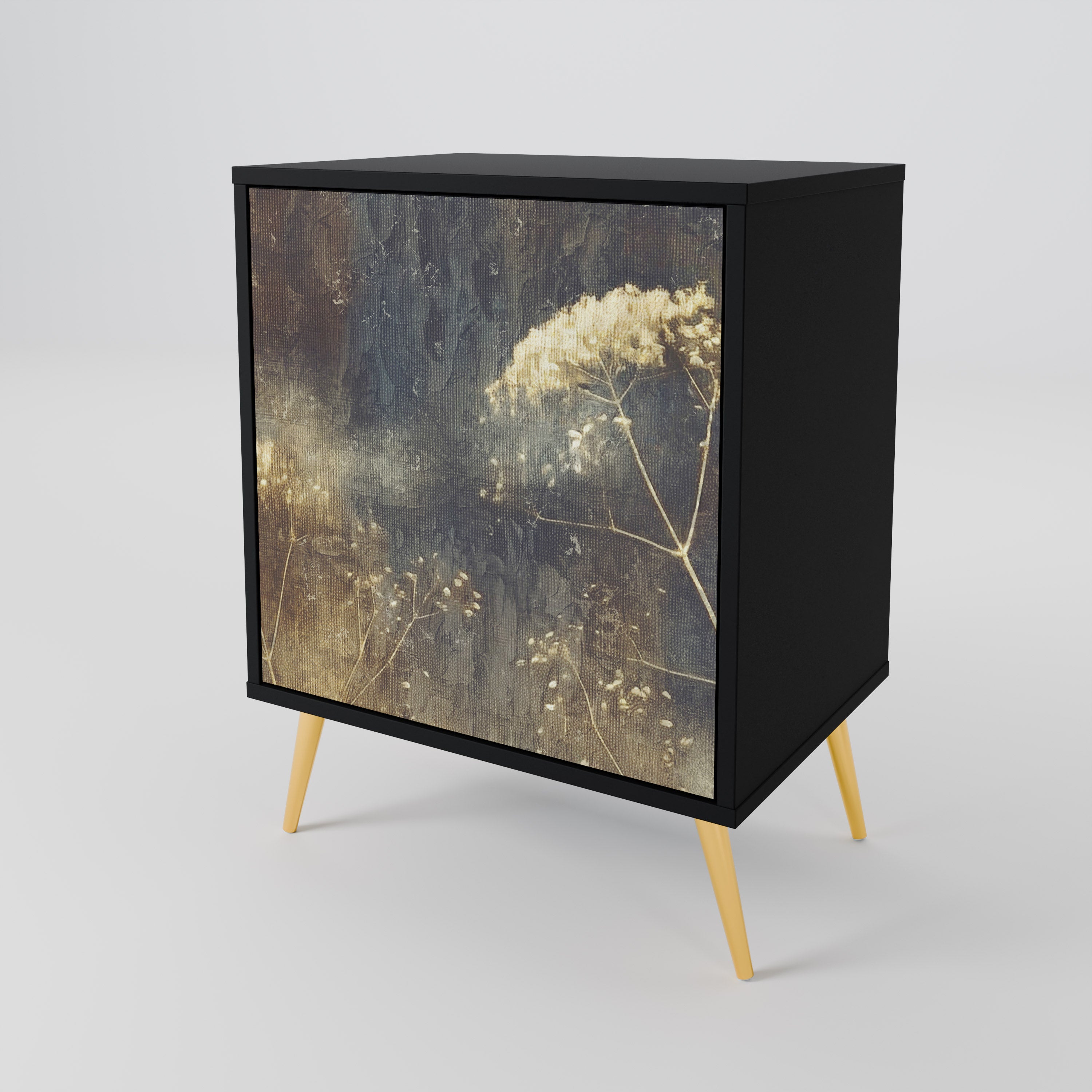 GENTLE POWER Sideboard mit 1 Tür in Schwarz