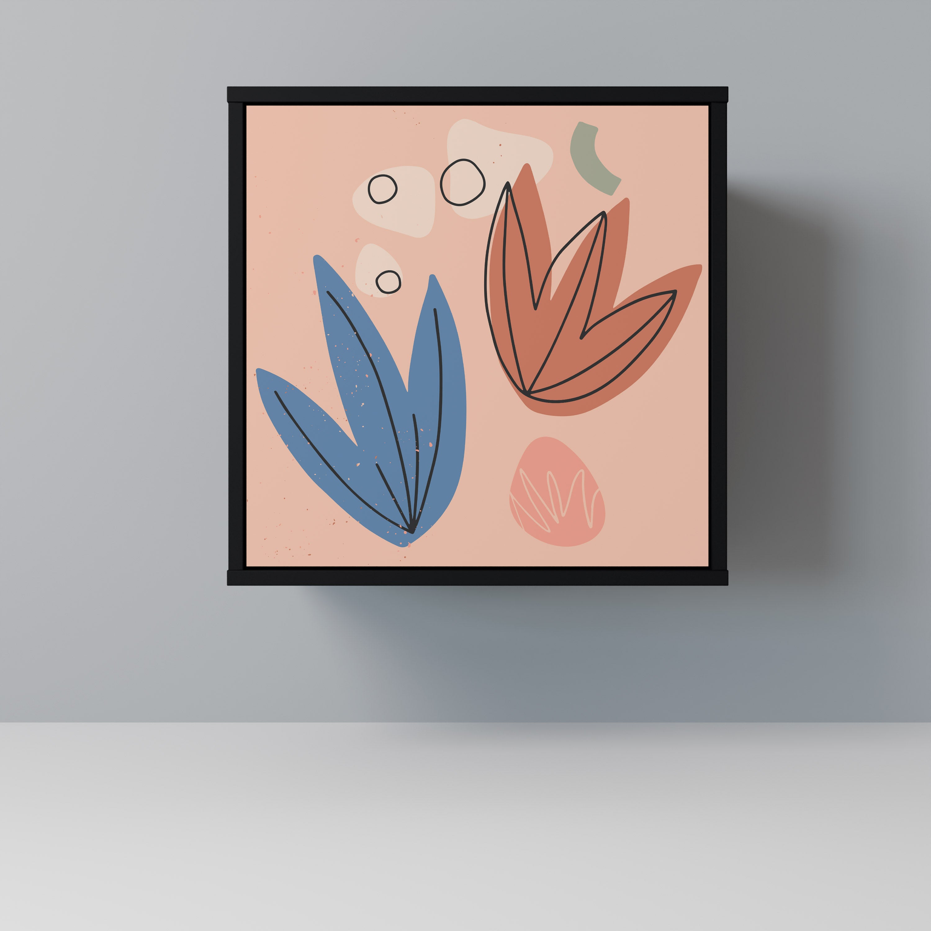 PASTEL DESTINY Sideboard mit 1 Tür in Schwarz