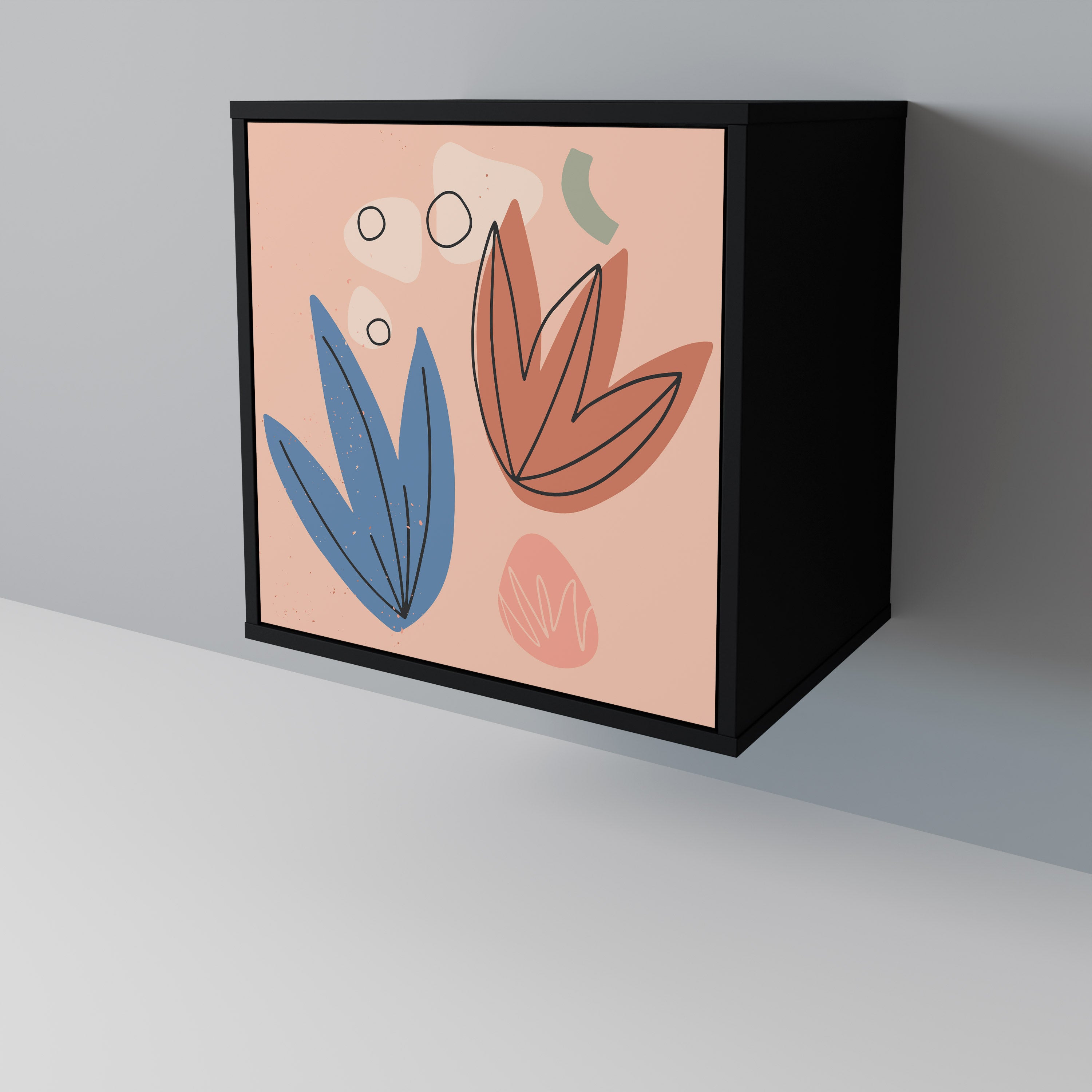 PASTEL DESTINY Sideboard mit 1 Tür in Schwarz