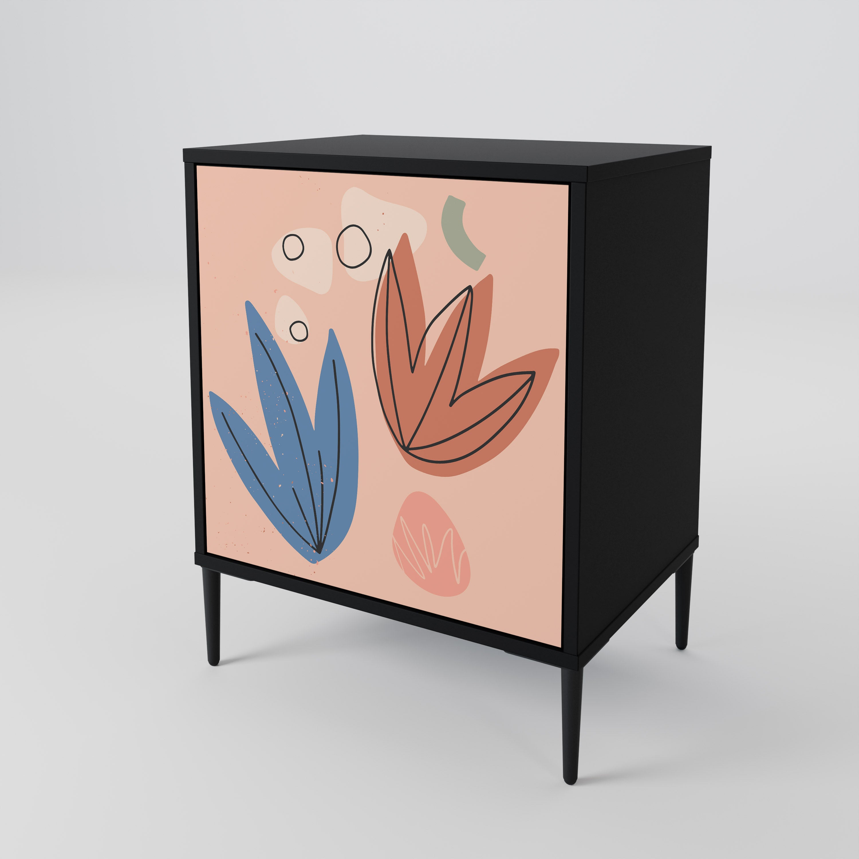 PASTEL DESTINY Sideboard mit 1 Tür in Schwarz