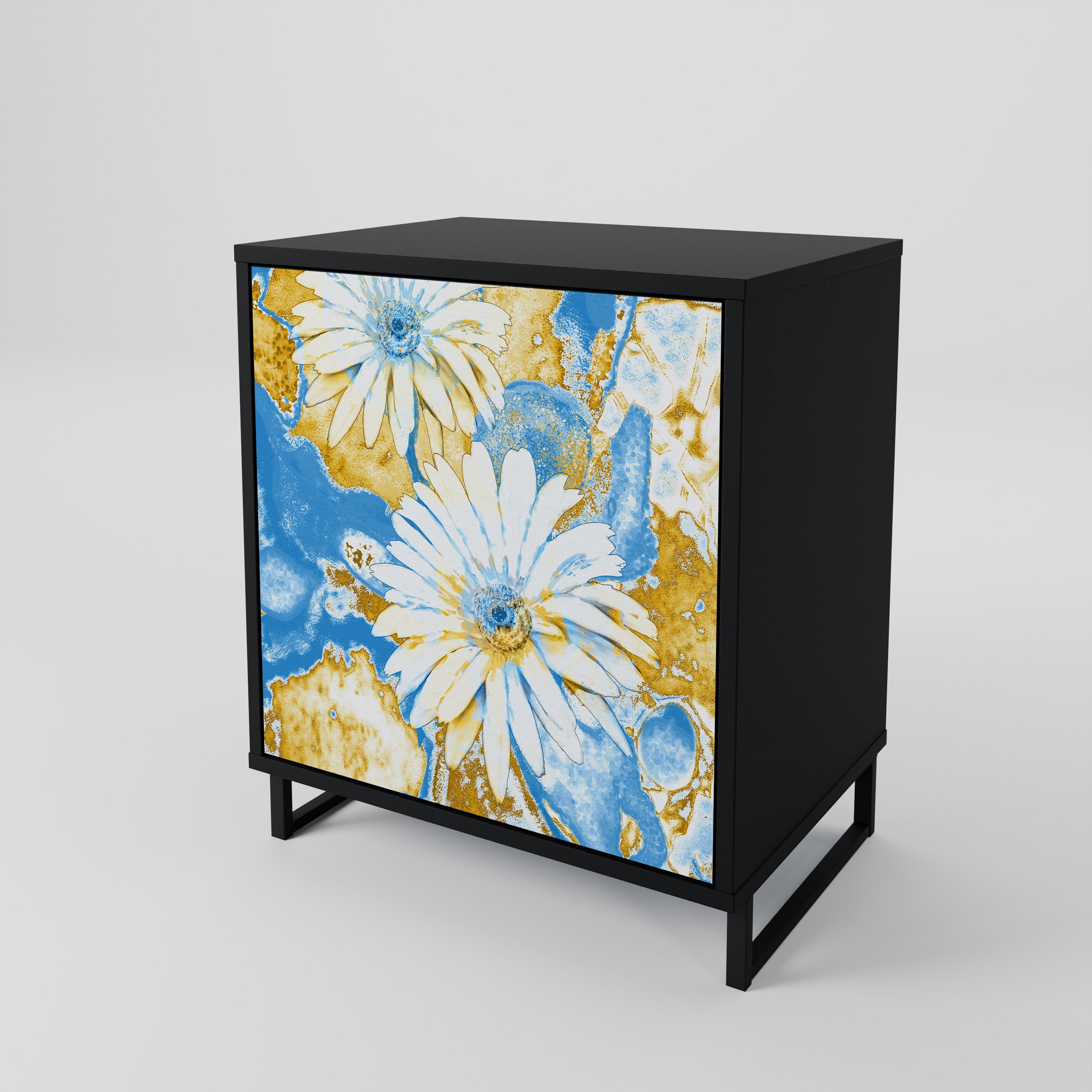 DAISY LUXE Sideboard mit 1 Tür in Schwarz
