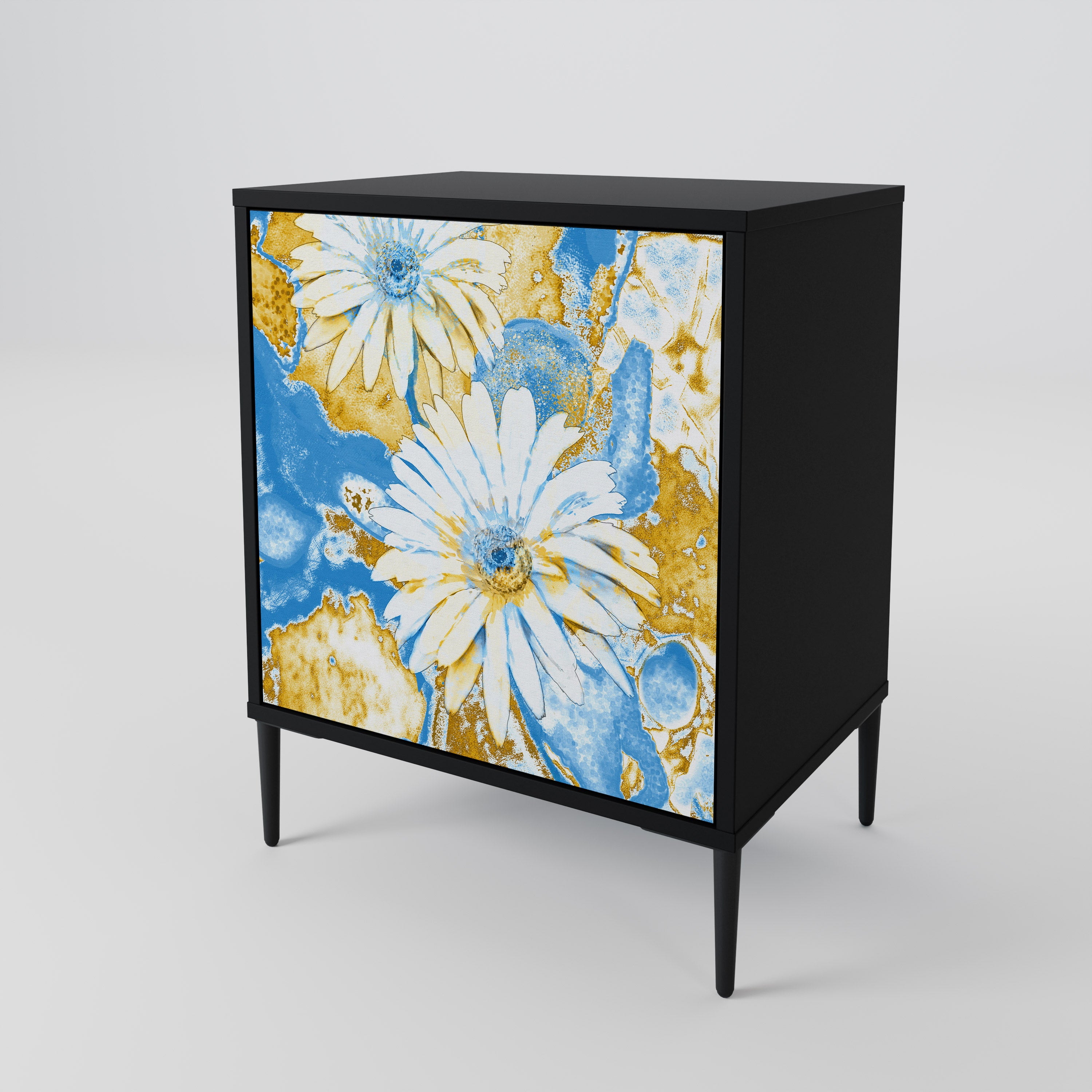 DAISY LUXE Sideboard mit 1 Tür in Schwarz
