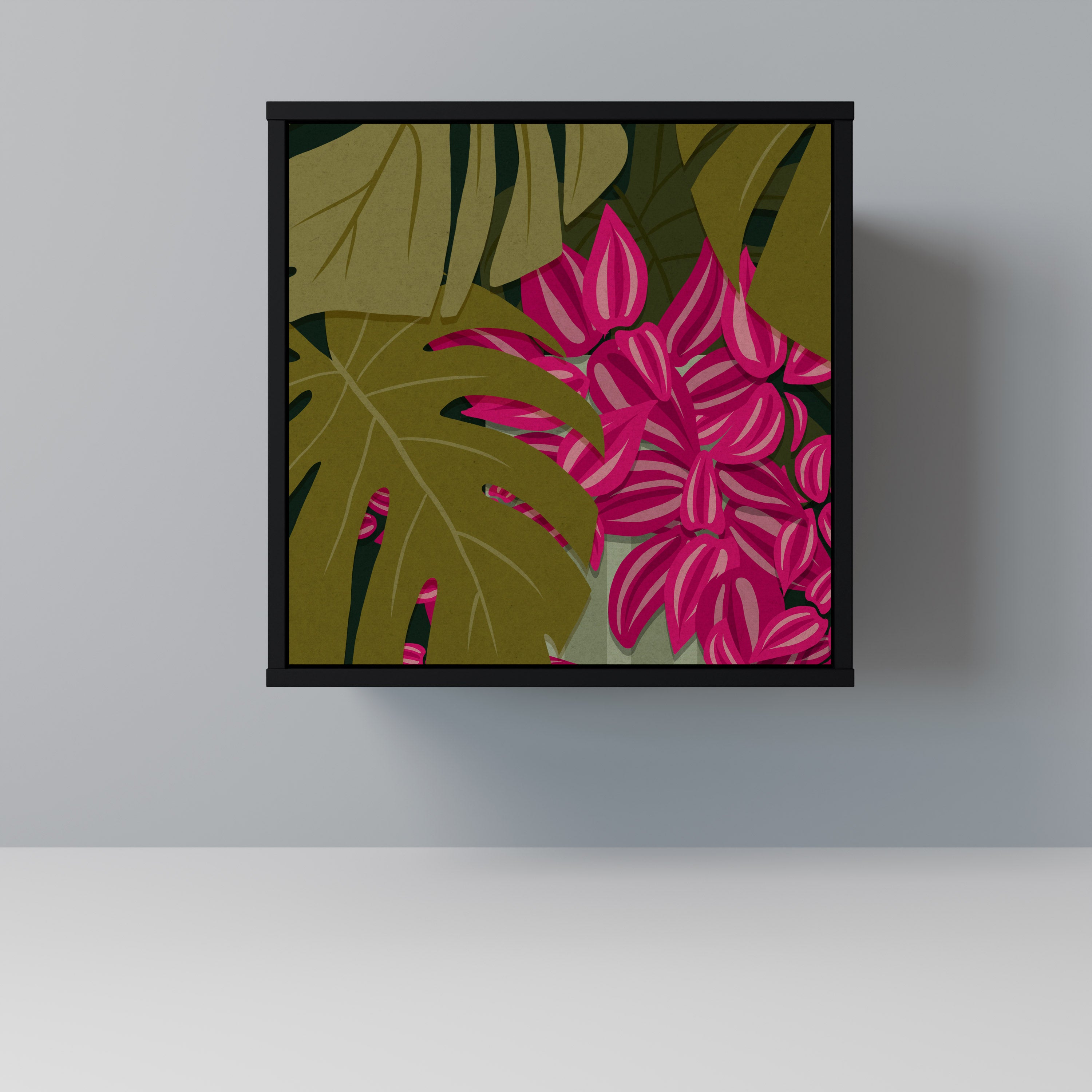 TROPICAL BEAUTY Sideboard mit 1 Tür in Schwarz