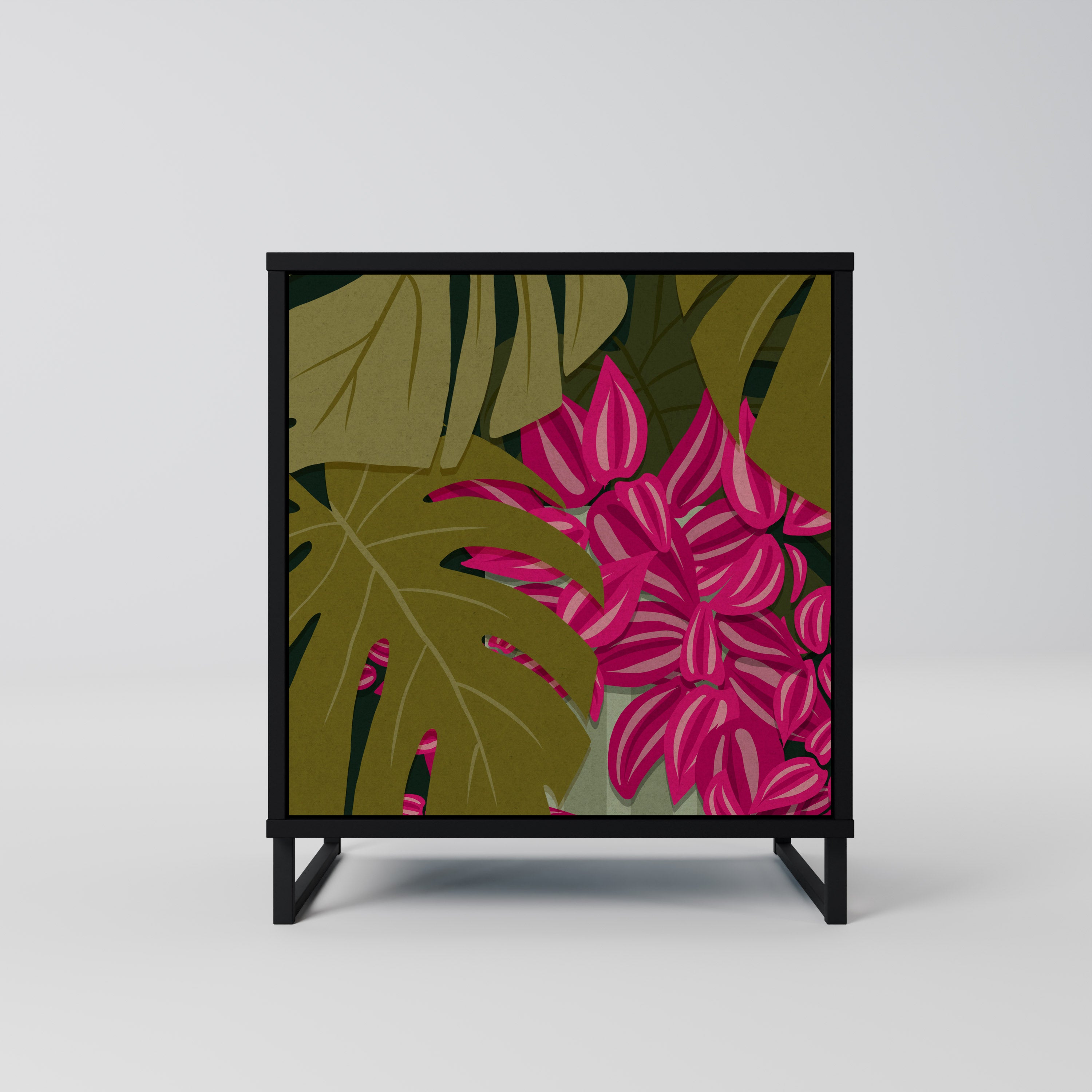 TROPICAL BEAUTY Sideboard mit 1 Tür in Schwarz