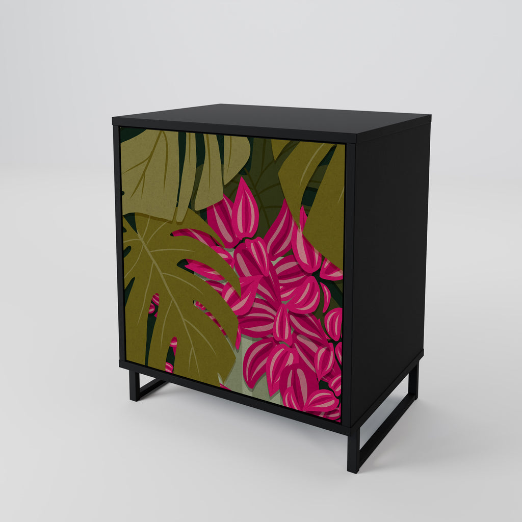 TROPICAL BEAUTY Sideboard mit 1 Tür in Schwarz