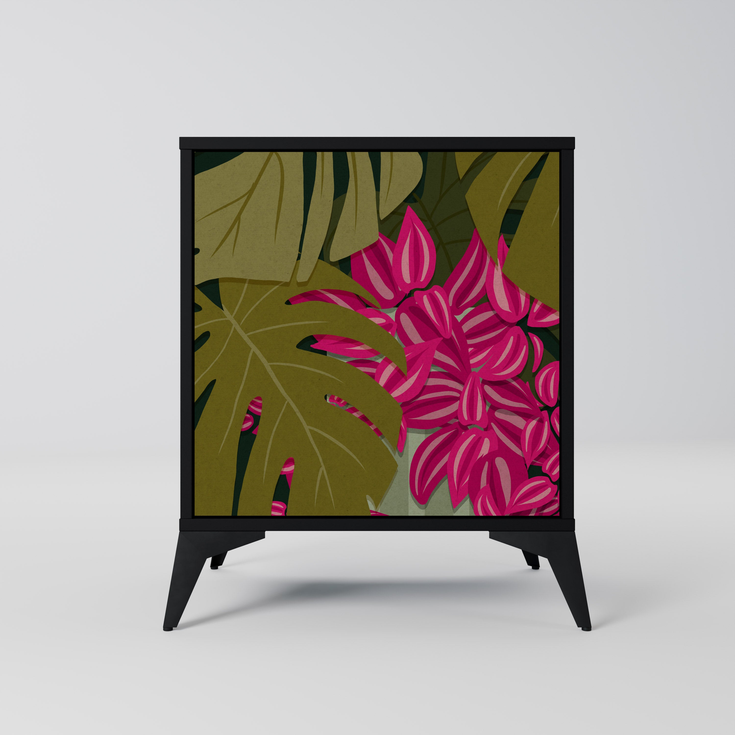 TROPICAL BEAUTY Sideboard mit 1 Tür in Schwarz