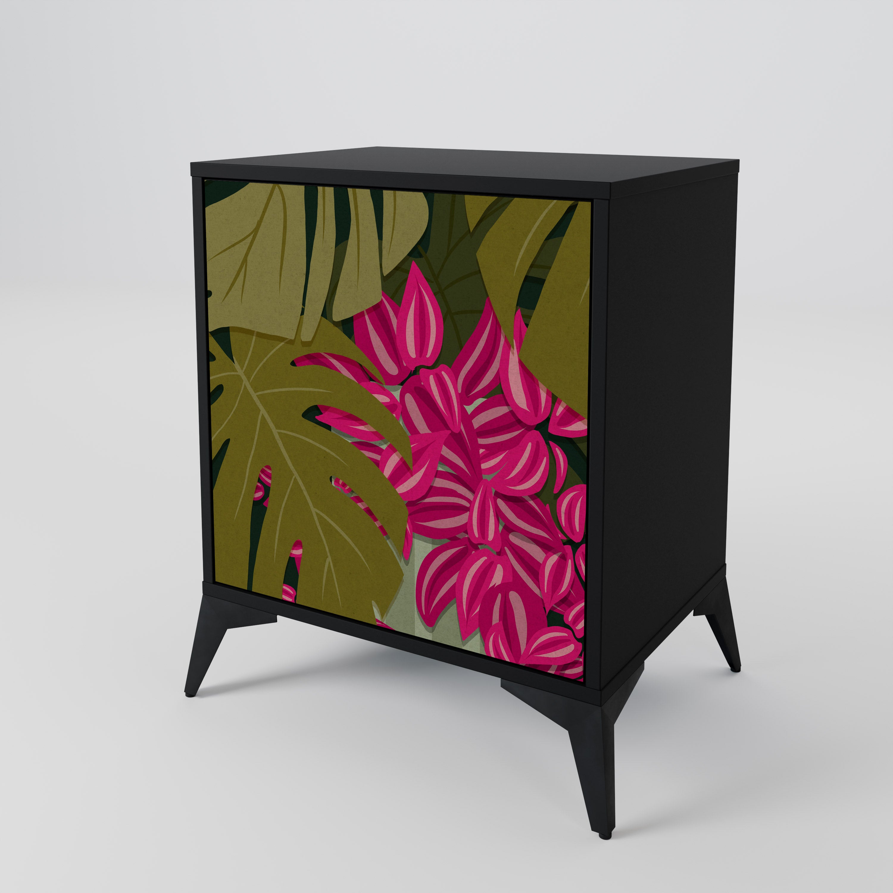 TROPICAL BEAUTY Sideboard mit 1 Tür in Schwarz