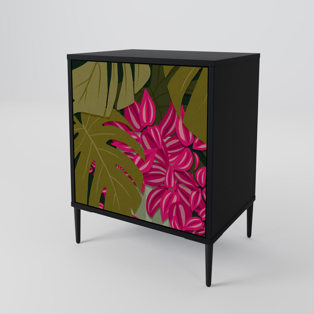 TROPICAL BEAUTY Sideboard mit 1 Tür in Schwarz
