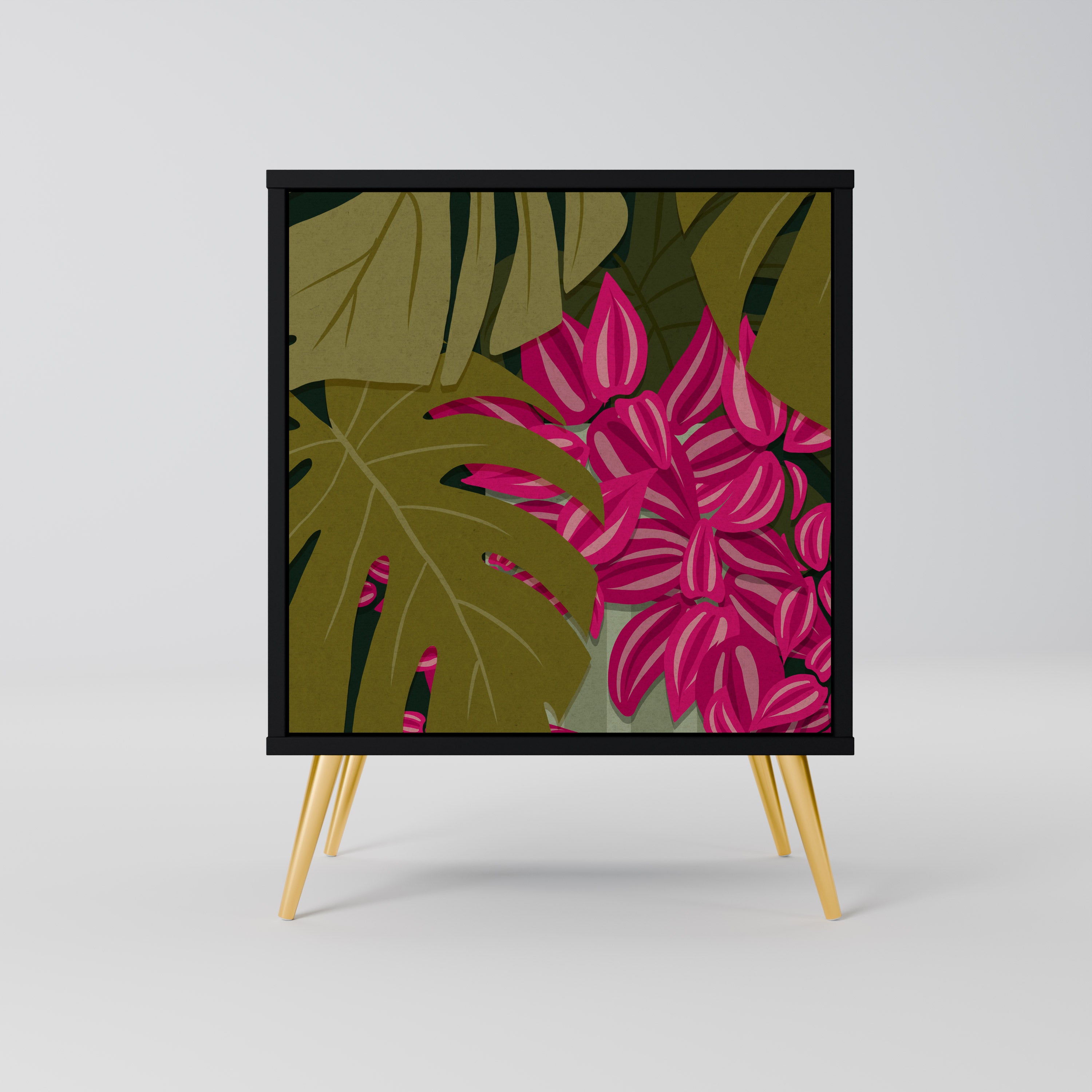 TROPICAL BEAUTY Sideboard mit 1 Tür in Schwarz