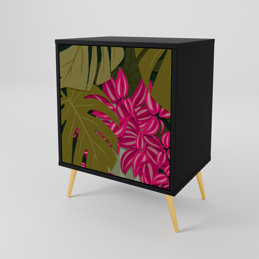 TROPICAL BEAUTY Sideboard mit 1 Tür in Schwarz