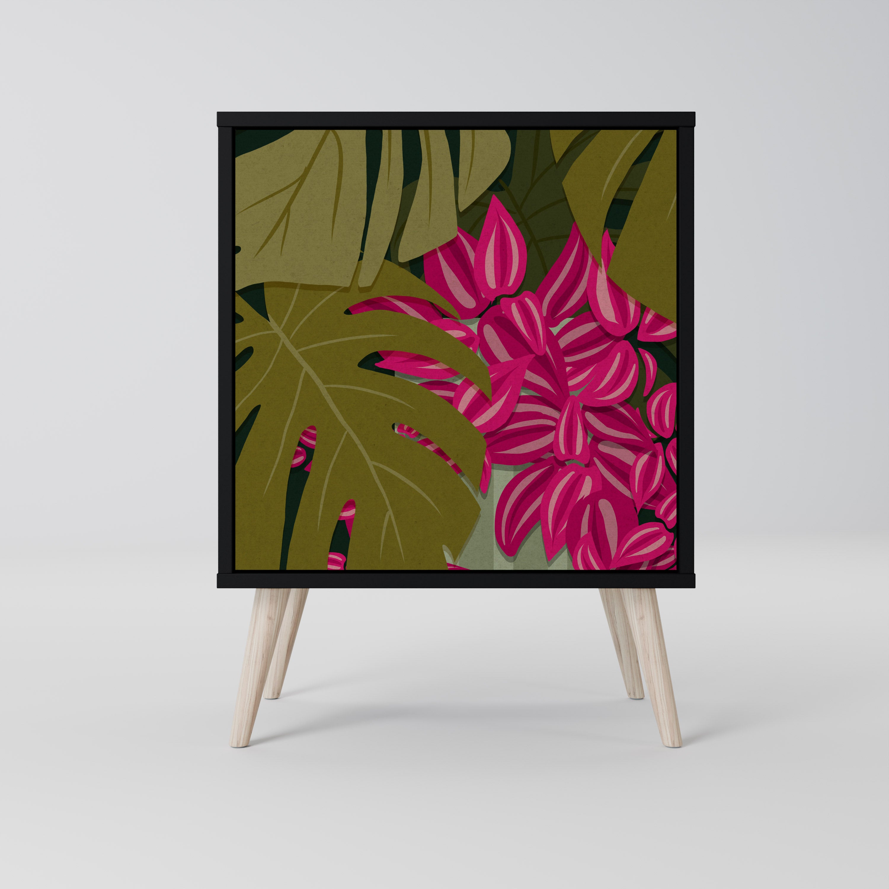 TROPICAL BEAUTY Sideboard mit 1 Tür in Schwarz