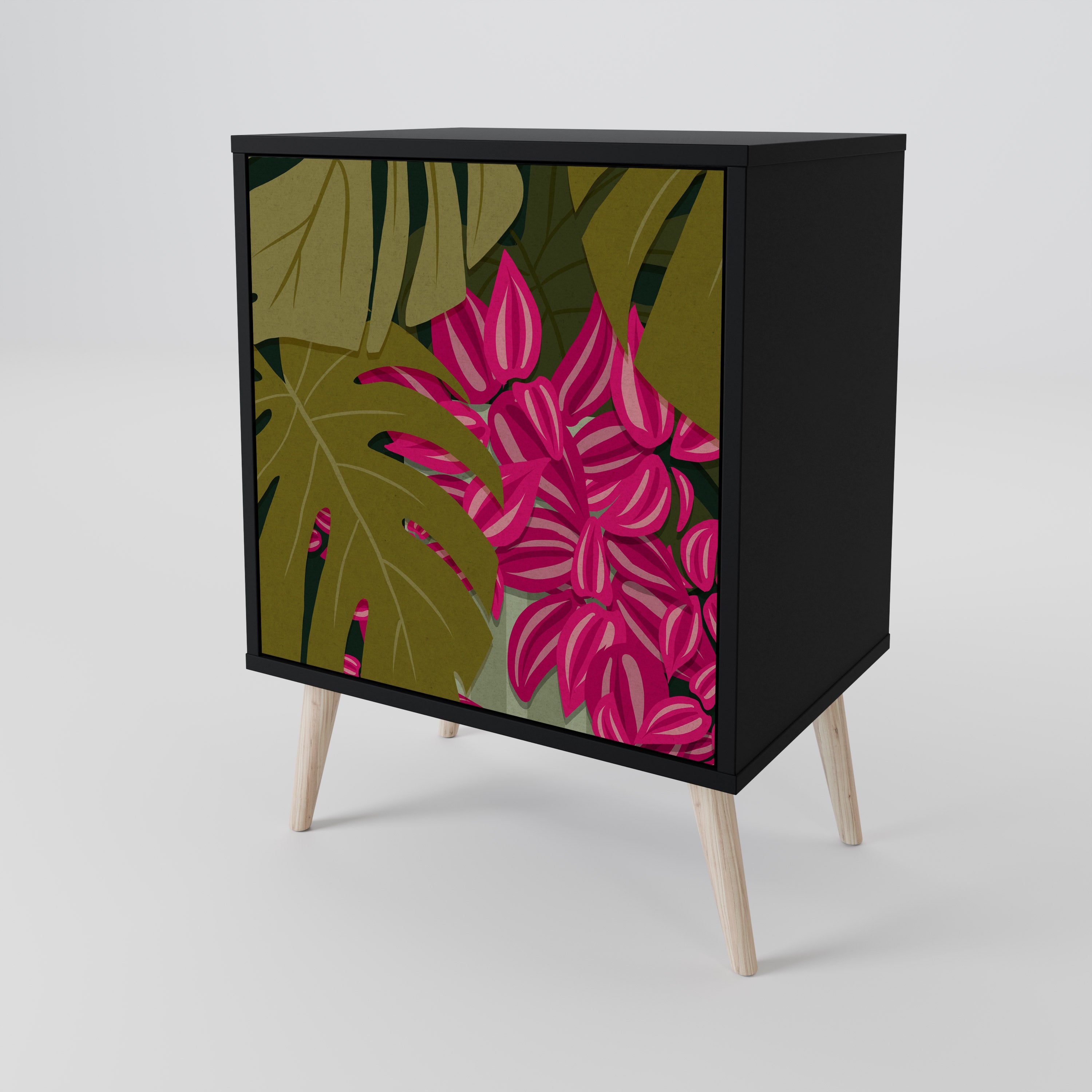 TROPICAL BEAUTY Sideboard mit 1 Tür in Schwarz