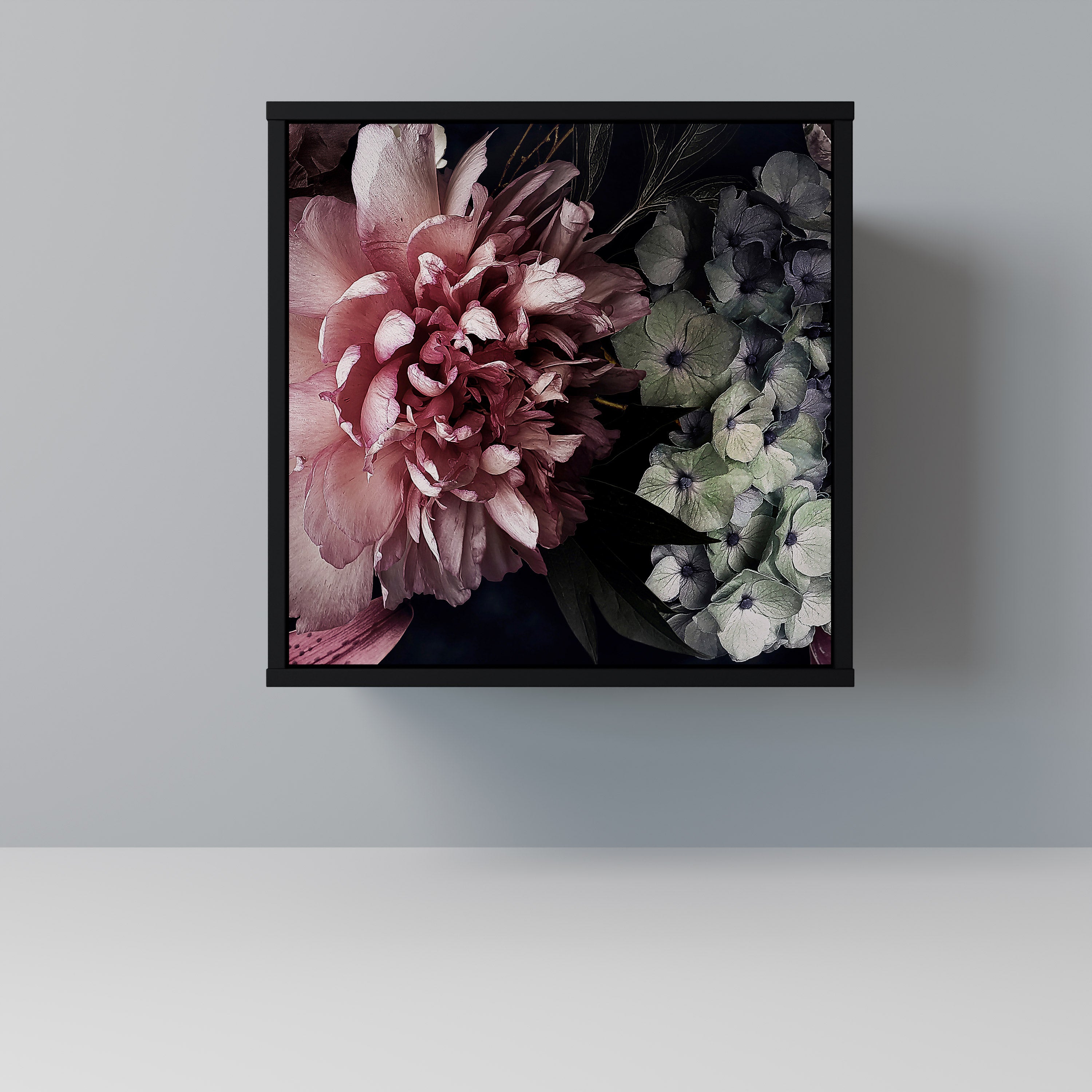 PURE BLOSSOM Sideboard mit 1 Tür in Schwarz