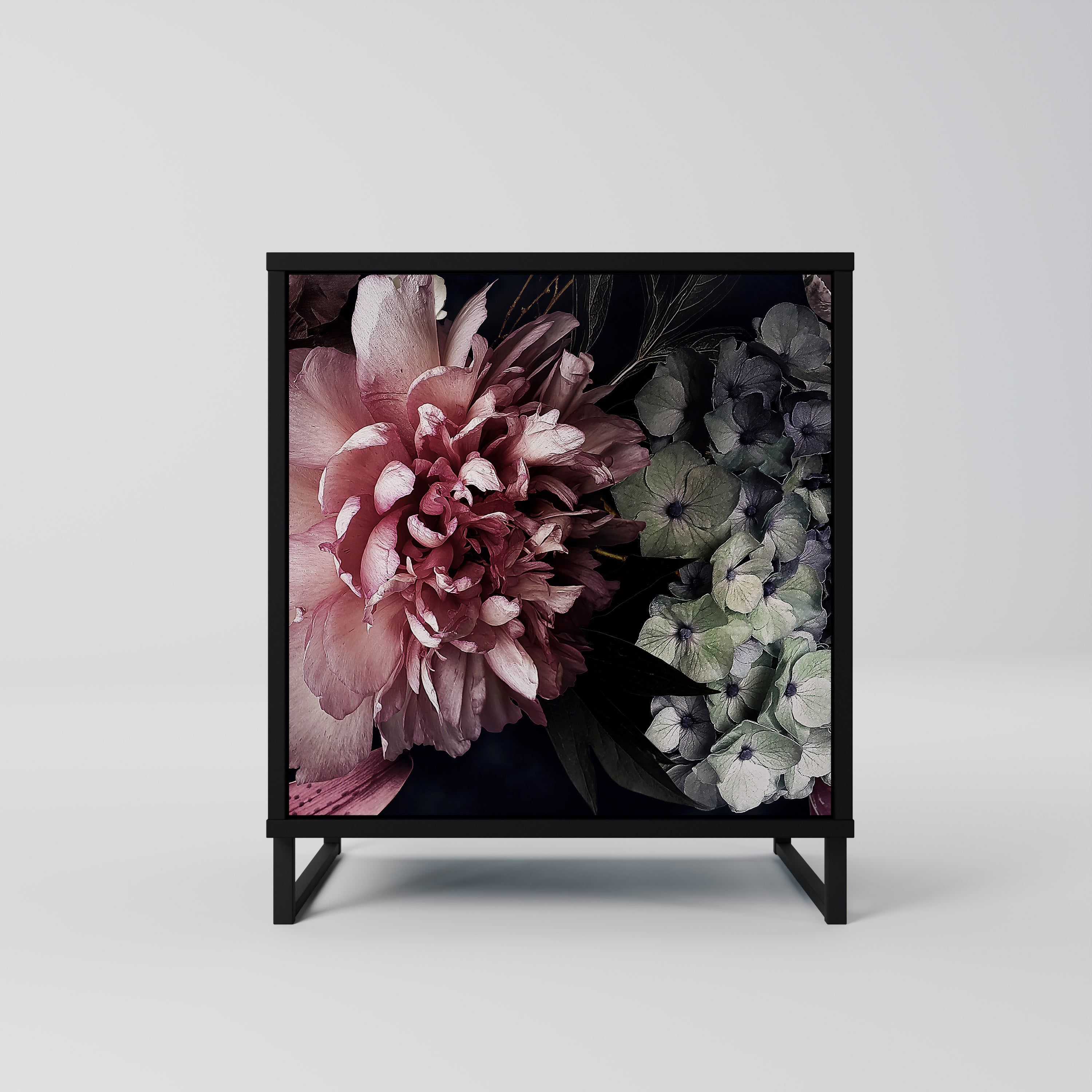 PURE BLOSSOM Sideboard mit 1 Tür in Schwarz