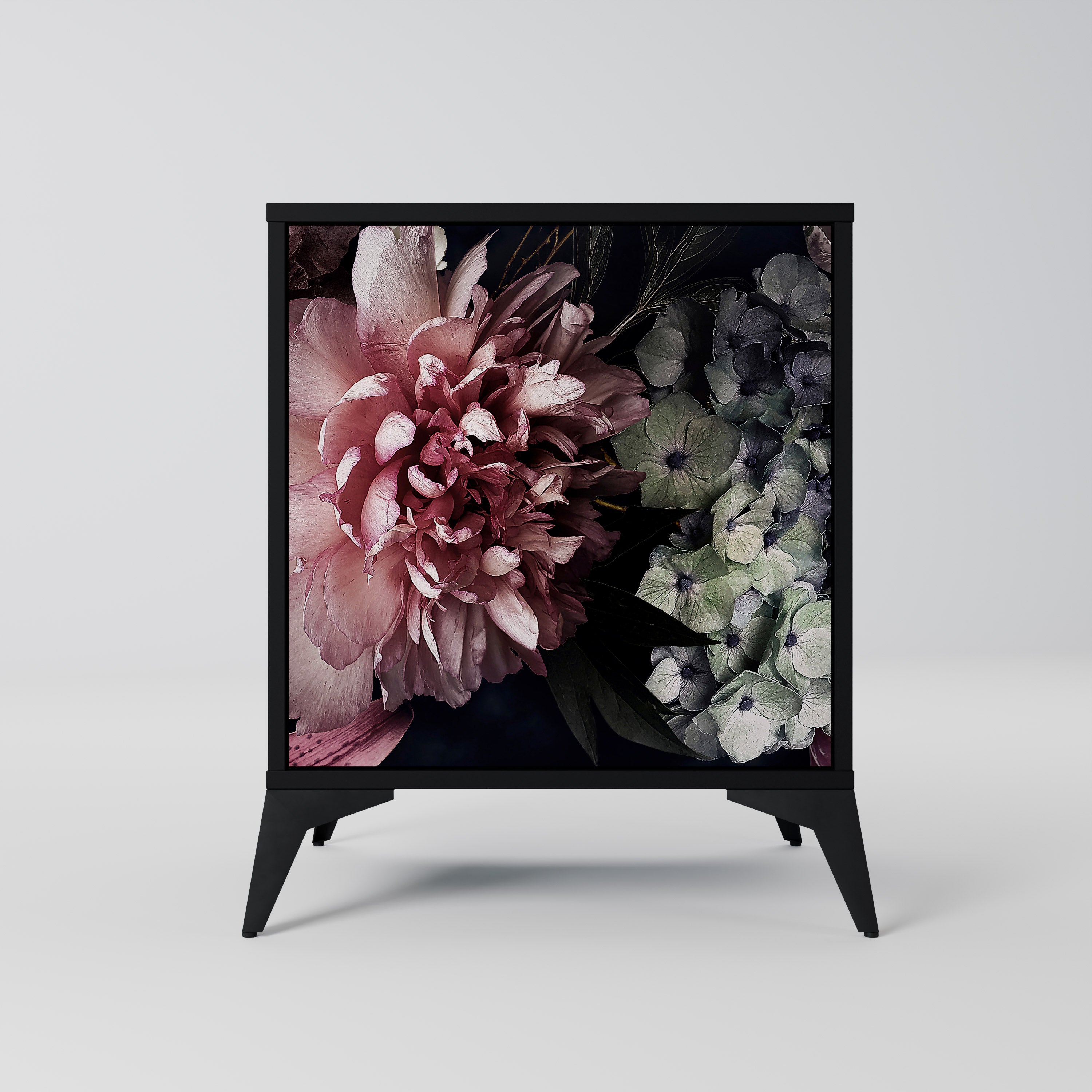 PURE BLOSSOM Sideboard mit 1 Tür in Schwarz