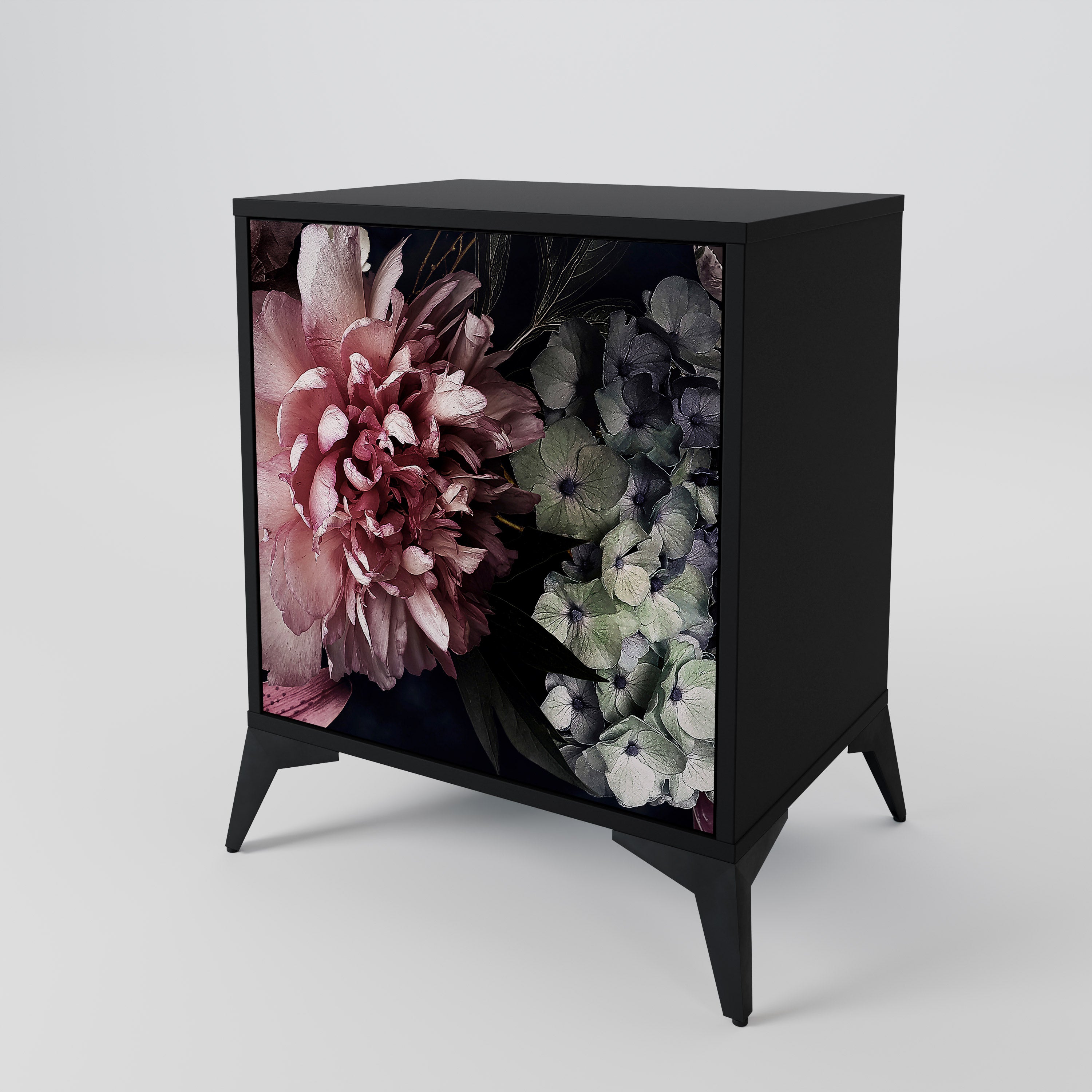 PURE BLOSSOM Sideboard mit 1 Tür in Schwarz