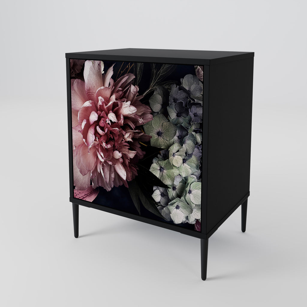 PURE BLOSSOM Sideboard mit 1 Tür in Schwarz