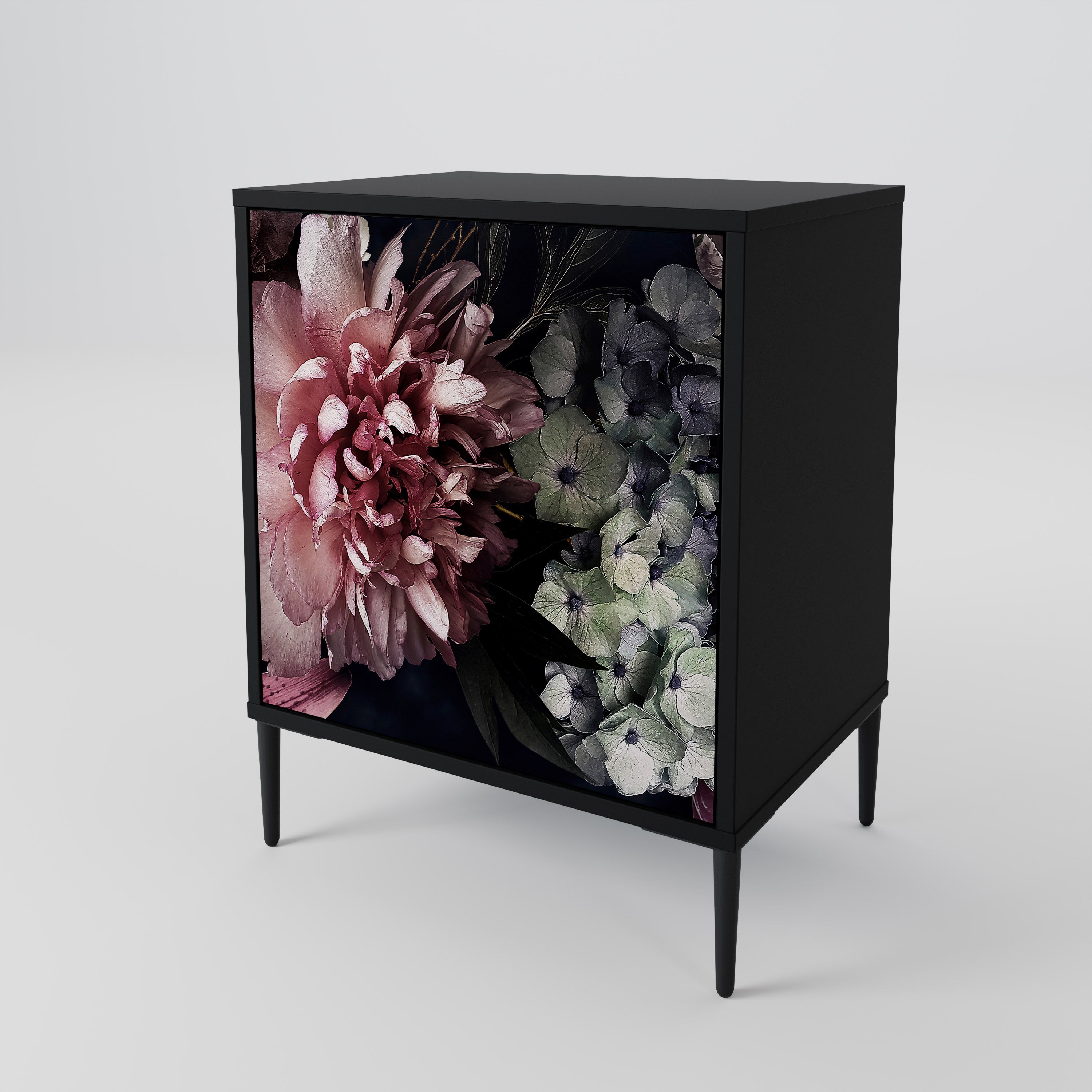 PURE BLOSSOM Sideboard mit 1 Tür in Schwarz