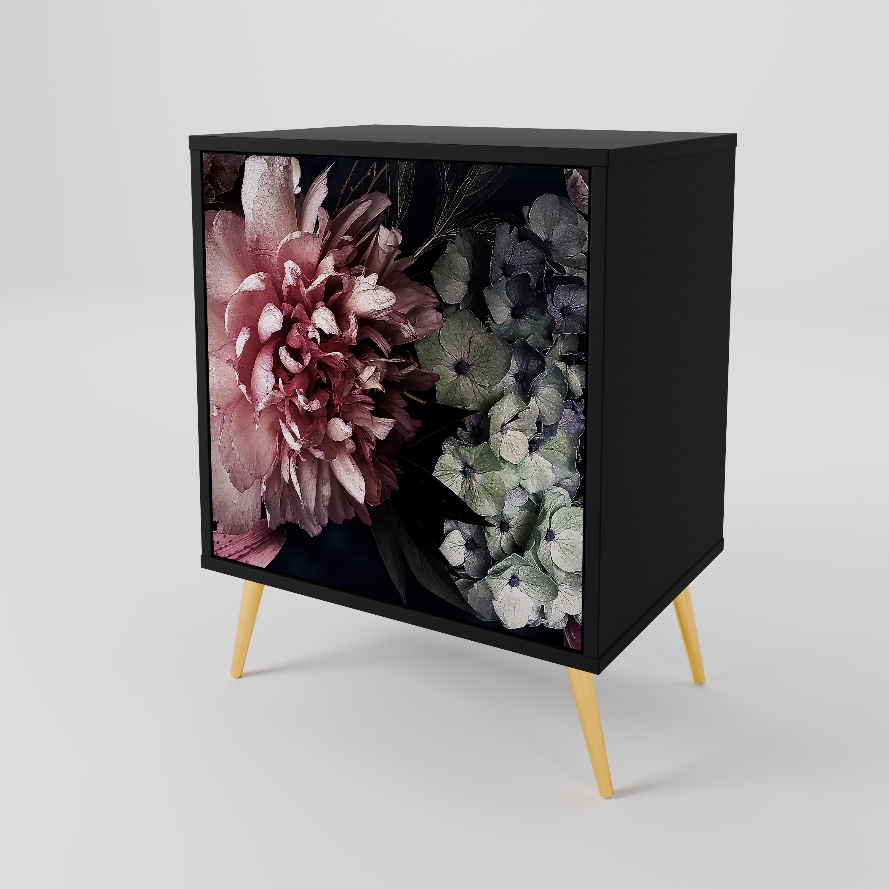 PURE BLOSSOM Sideboard mit 1 Tür in Schwarz