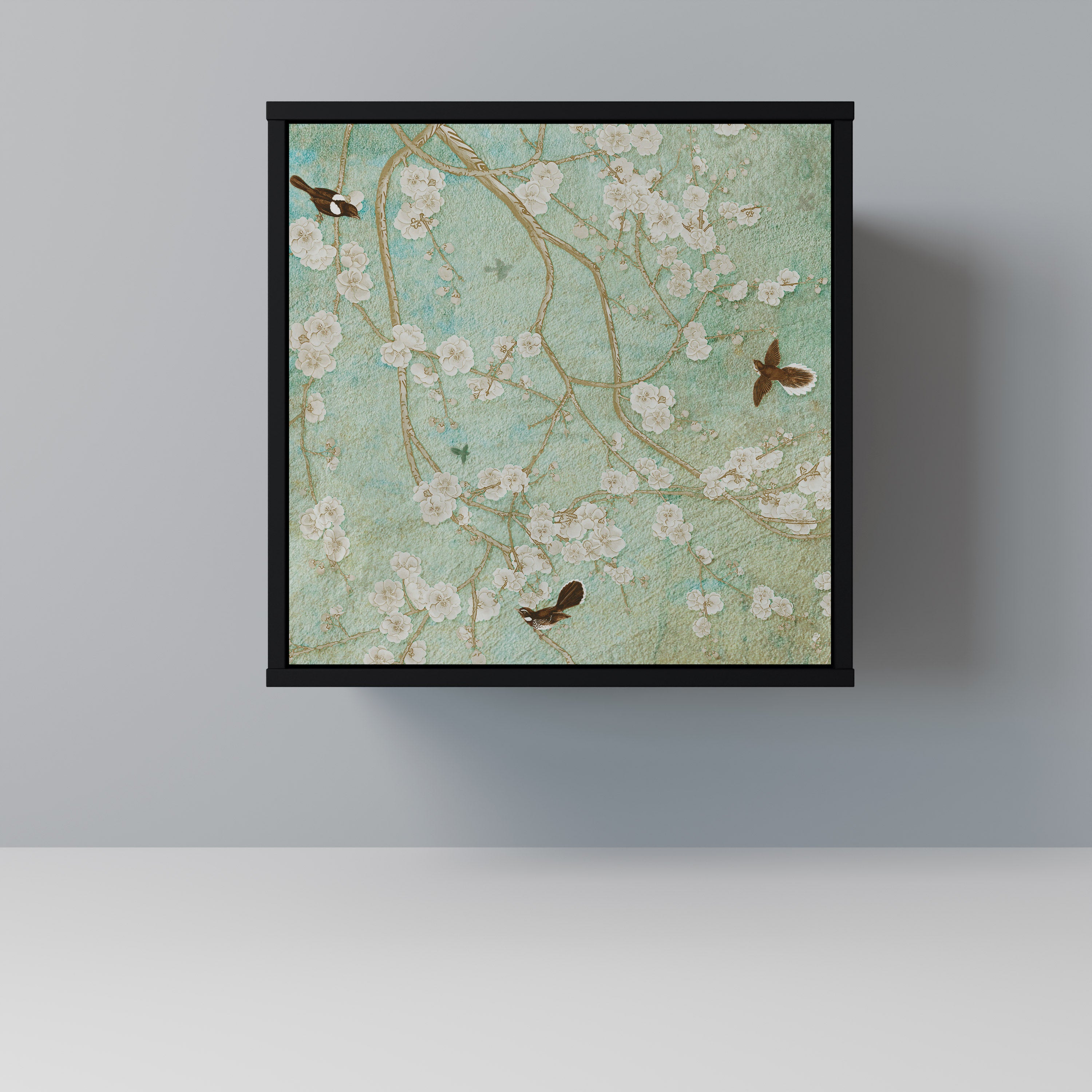 BLOOMING CHARM Sideboard mit 1 Tür in Schwarz