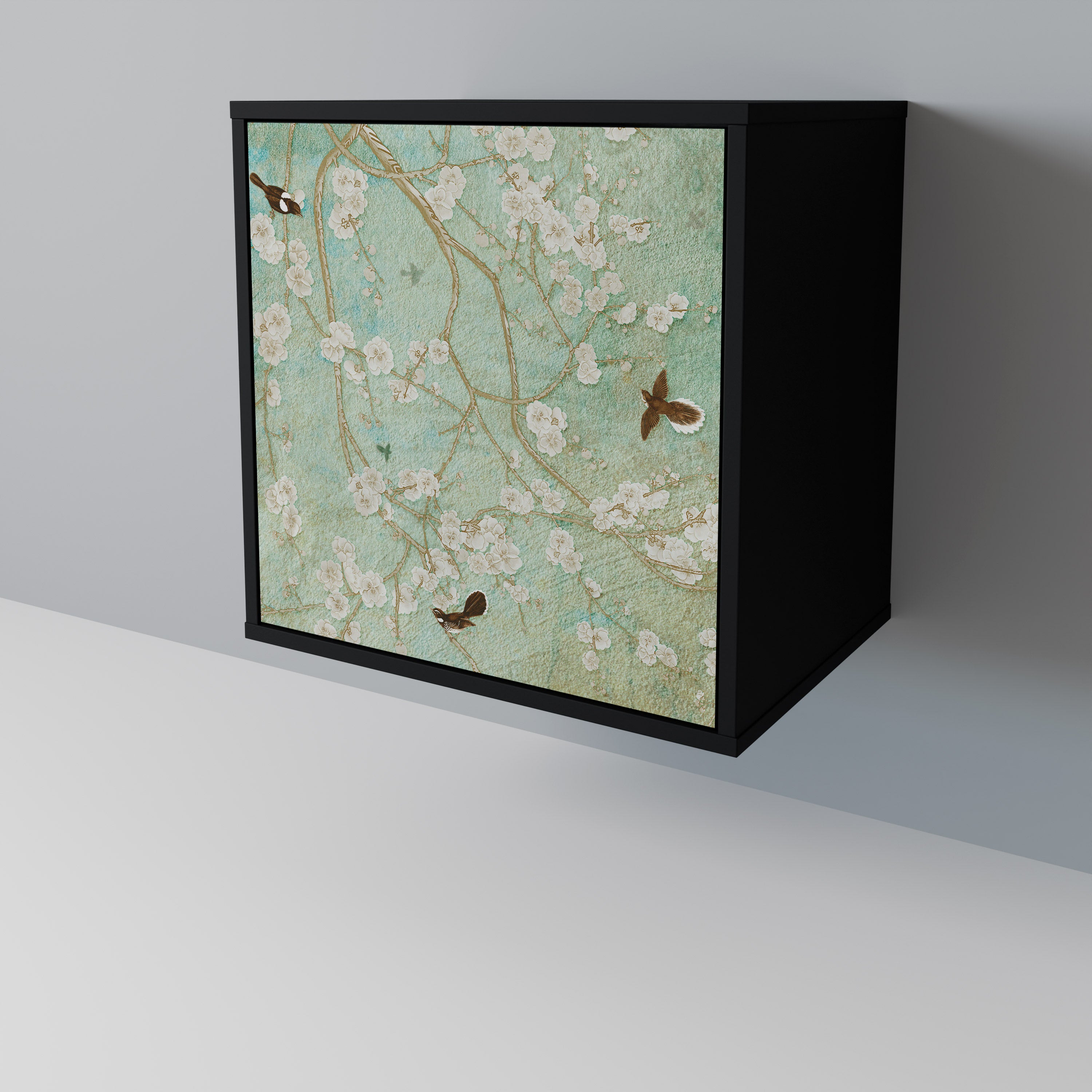 BLOOMING CHARM Sideboard mit 1 Tür in Schwarz