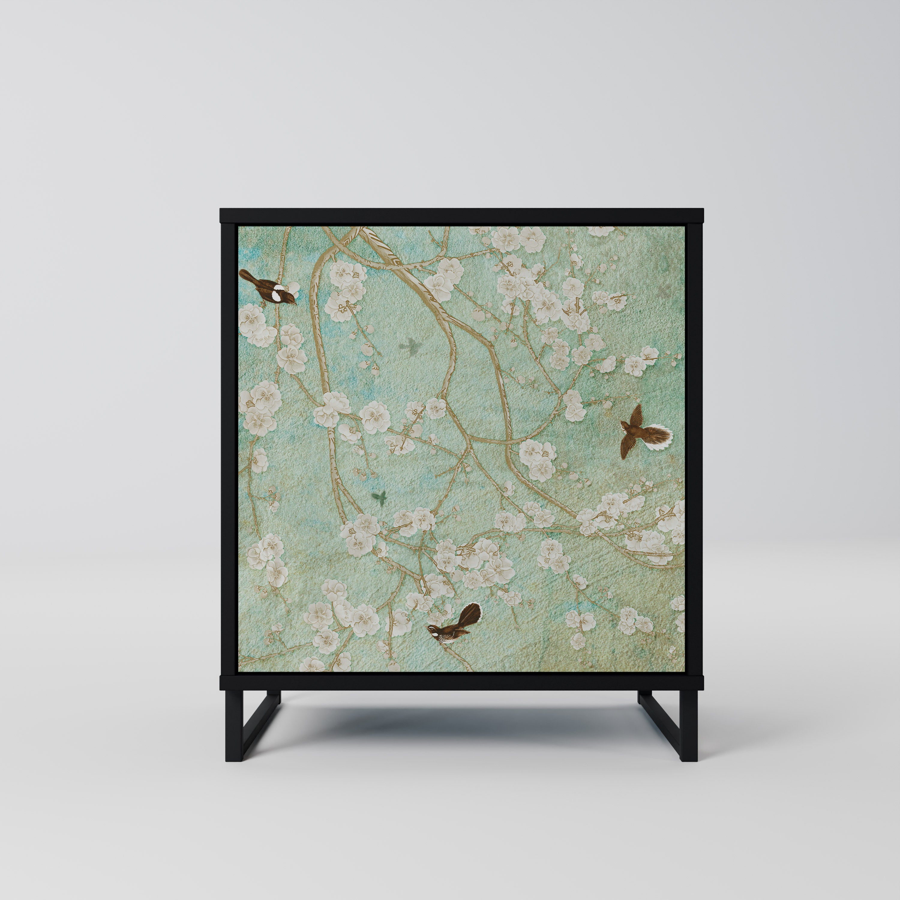 BLOOMING CHARM Sideboard mit 1 Tür in Schwarz